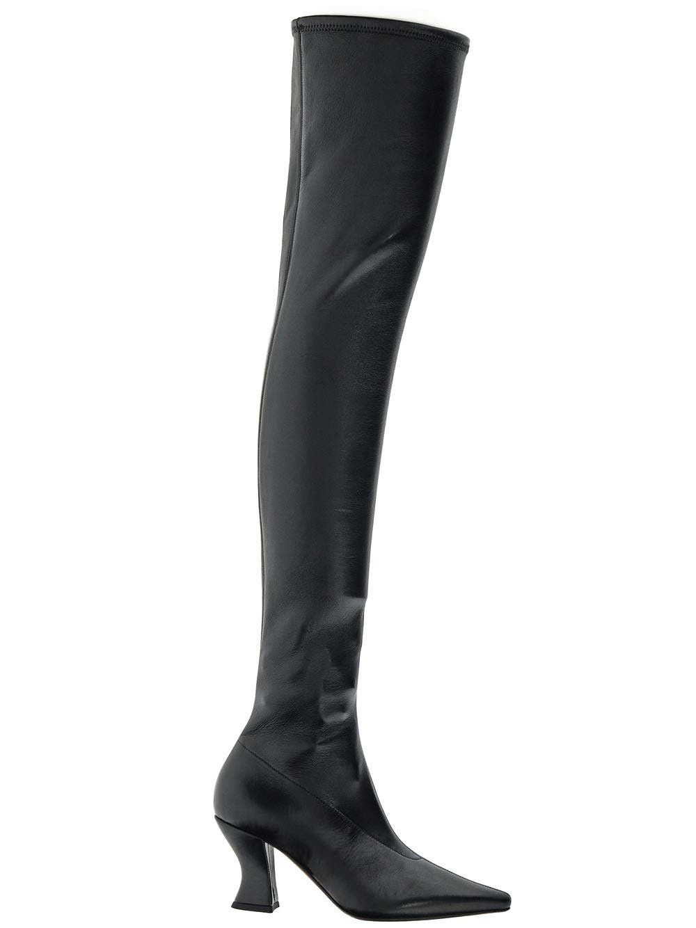 Bottega Veneta o1bcso1str0225 Almond Boots in Black Size US 5 / IT 35 - 1 Thumbnail