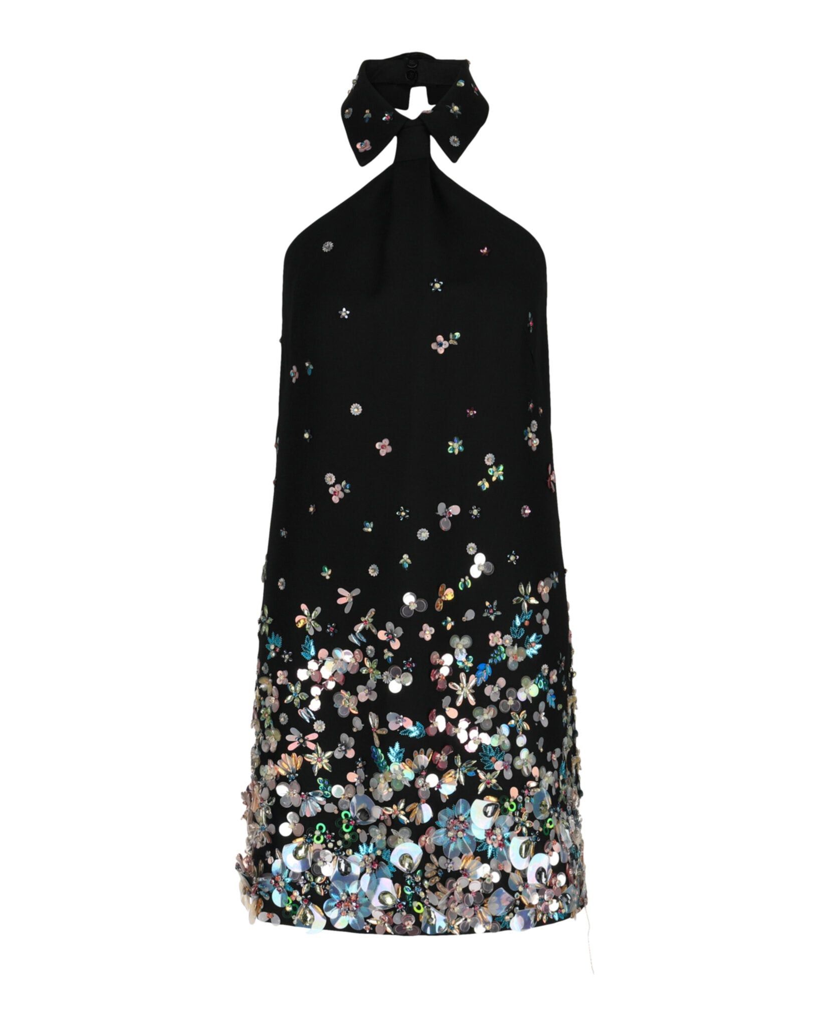 Valentino Sequin Halter Dress Size L / US 10 / IT 46 - 1 Thumbnail