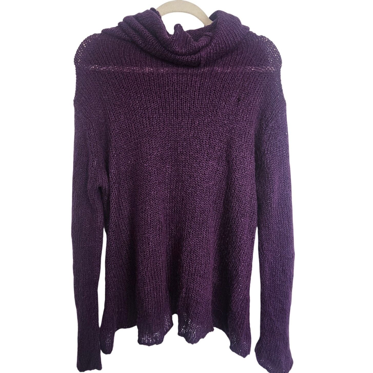 SHIPS Wooden Ships Womens Mohair Wool Cowl Neck Open Knit Sweater Size M / US 6-8 / IT 42-44 - 8 Thumbnail