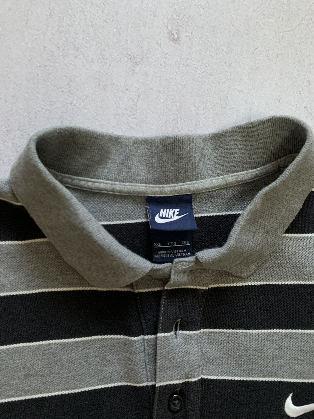 Vintage Vintage Nike Polo T Shirt Rugby Striped Baggy Mini Swoosh Size US XXL / EU 58 / 5 - 3 Thumbnail