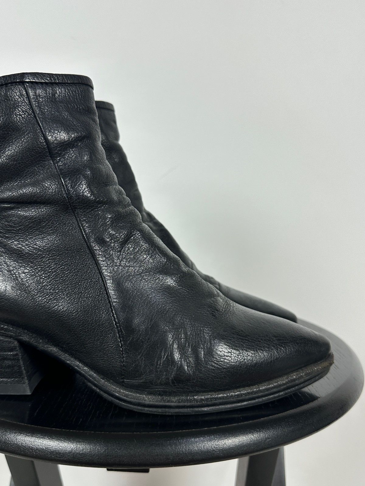 A.S.98 A.S.98 Black Leather Zipper Ankle Boots Size US 7 / IT 37 - 16 Thumbnail