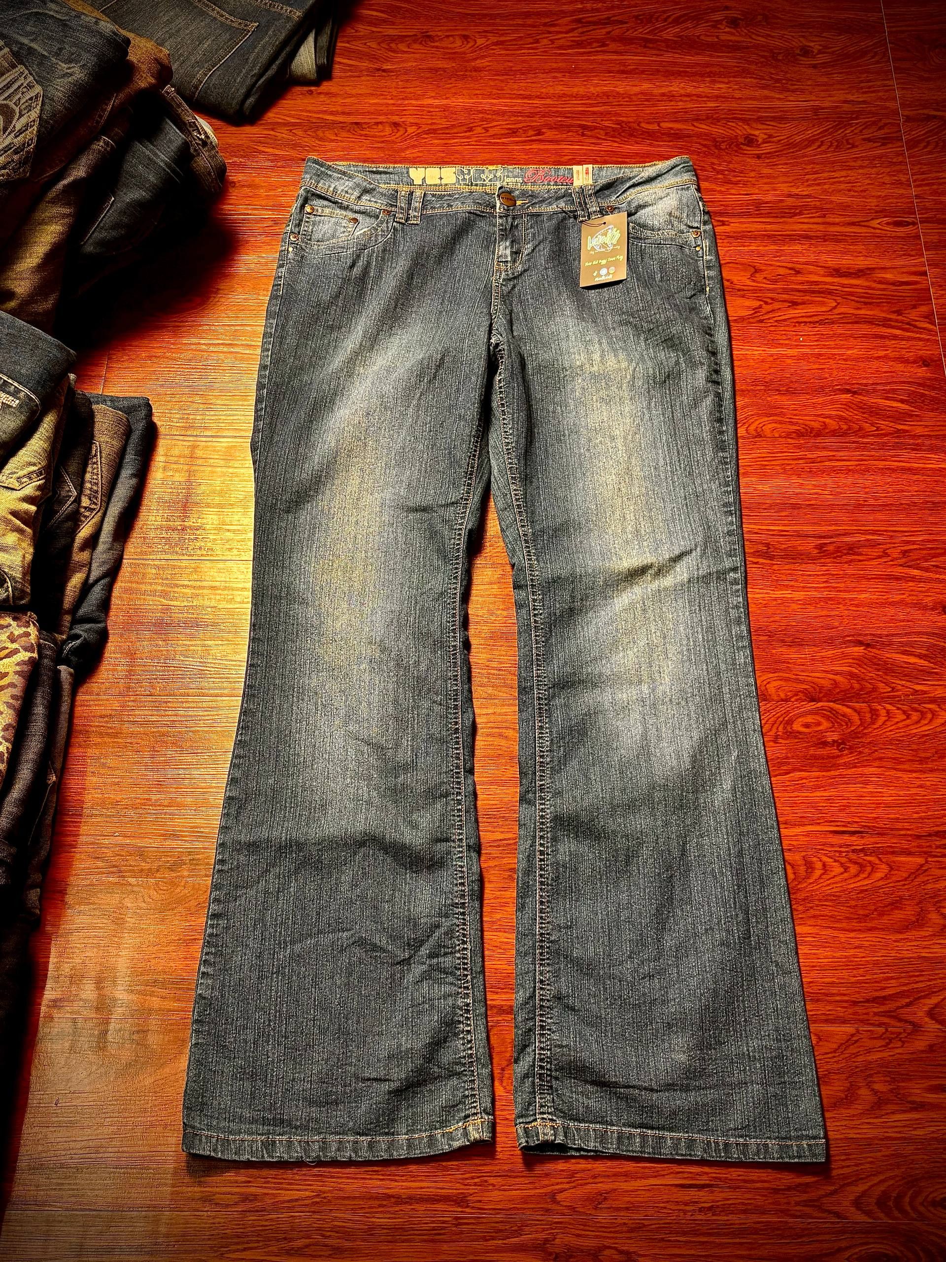 If Six Was Nine Vintage Clean Silver Fade Minimal Pocket Flare Denim Pants Size 34" / US 12 / IT 48 - 1 Thumbnail