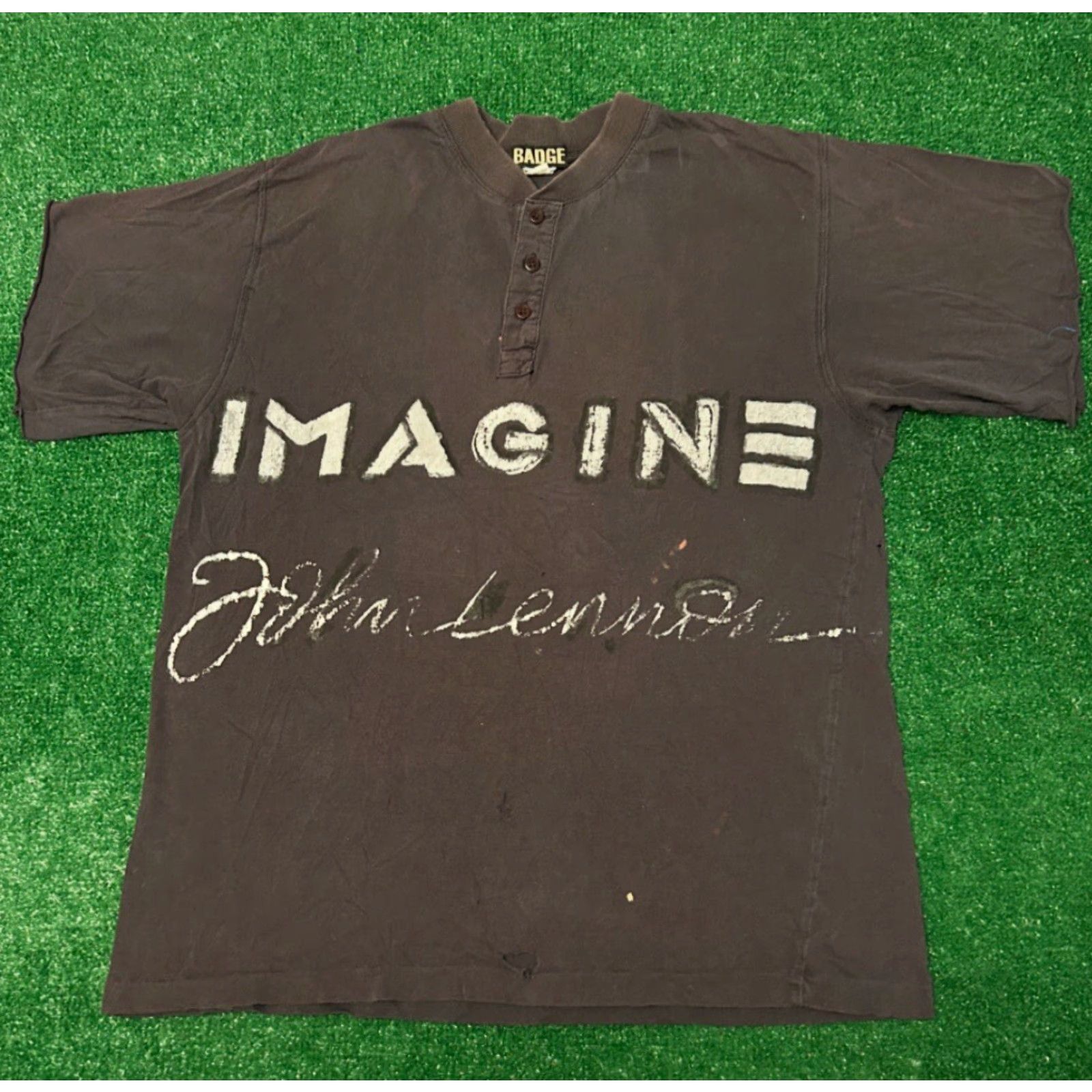 Vintage VINTAGE John Lennon Imagine Beatles VTG Distressed Shirt Mens XL Black 80s 90s T-Shirt Mens XL Distressed Vintage 1990s Music Shirt Size US XL / EU 56 / 4 - 2 Thumbnail