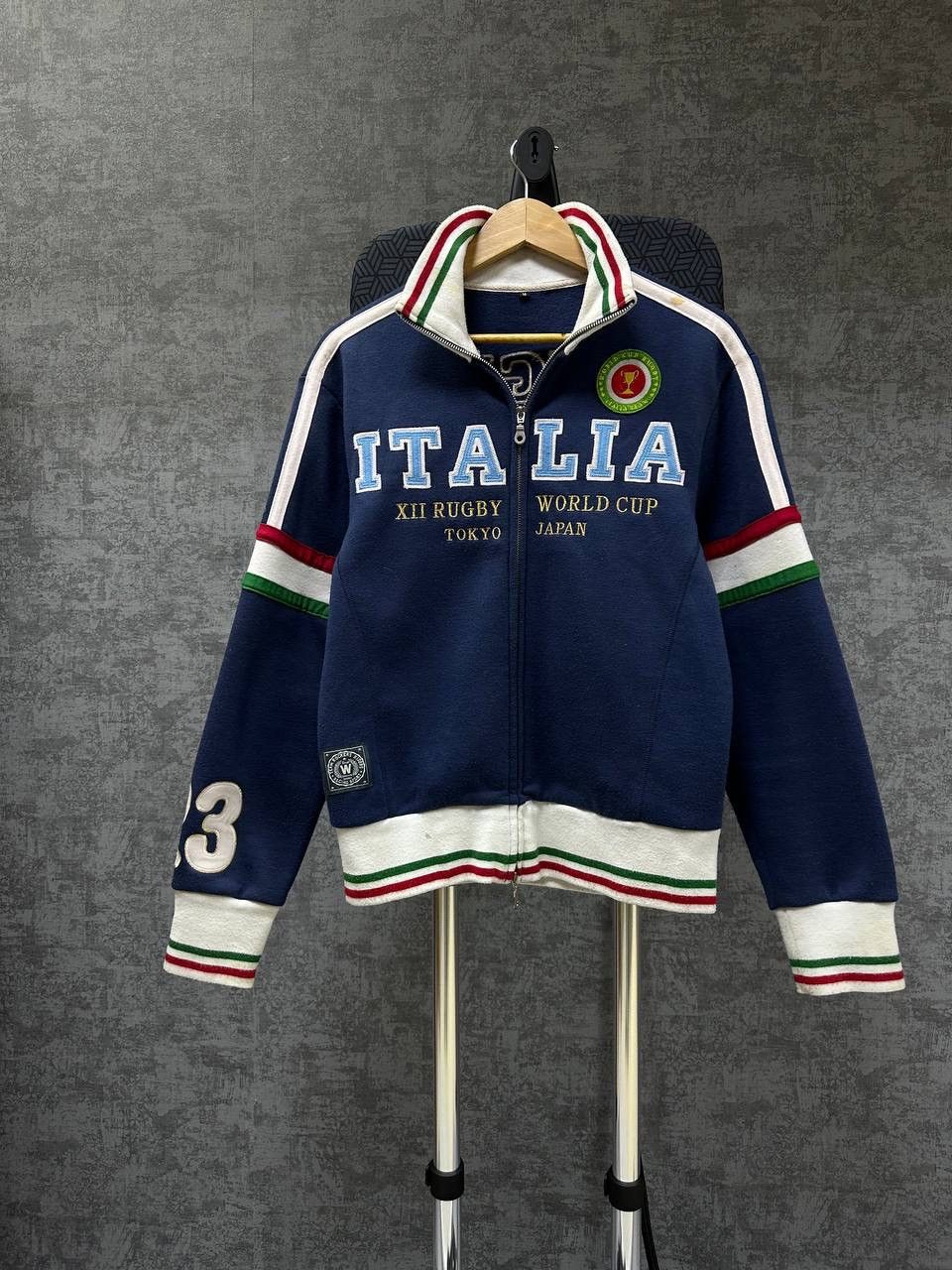 Japanese Brand × Vintage Vintage Italia Rugby Polo Ralph Lauren Style Zip Hoodie Size US S / EU 44-46 / 1 - 4 Thumbnail