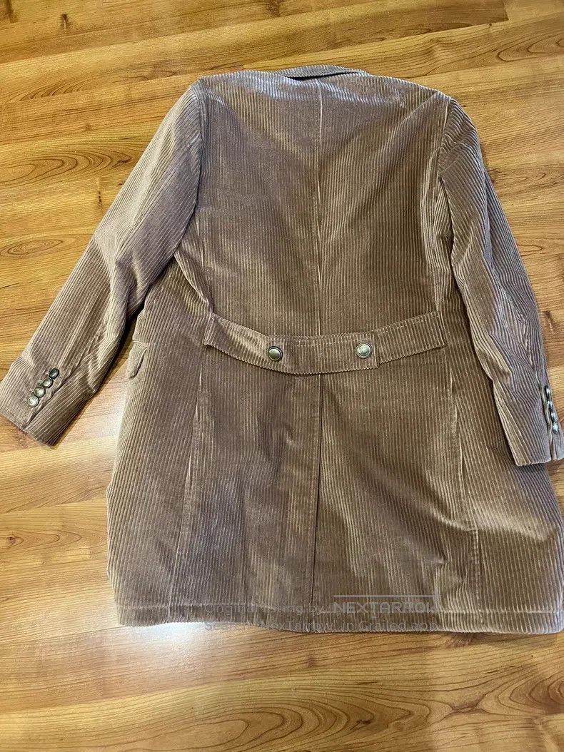 Brunello Cucinelli Brunello Cucinelli Men's Corduroy Lined Trench Coat Size US M / EU 48-50 / 2 - 3 Thumbnail