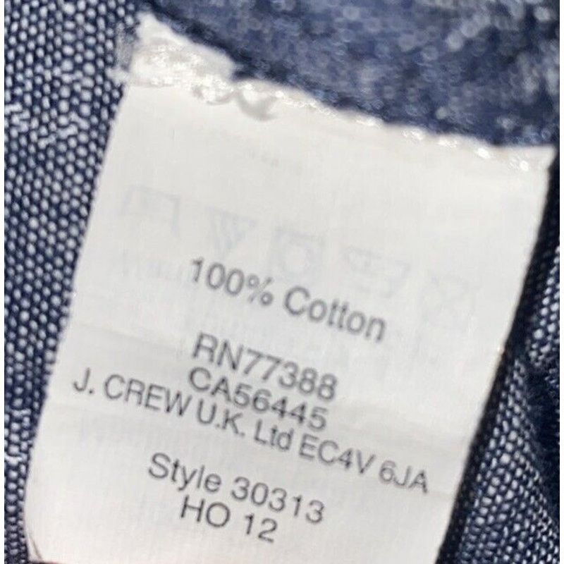 J.Crew J. CREW Denim Blue Button Up Long Sleeve Sz 10 100% Cotton Size L / US 10 / IT 46 - 5 Thumbnail