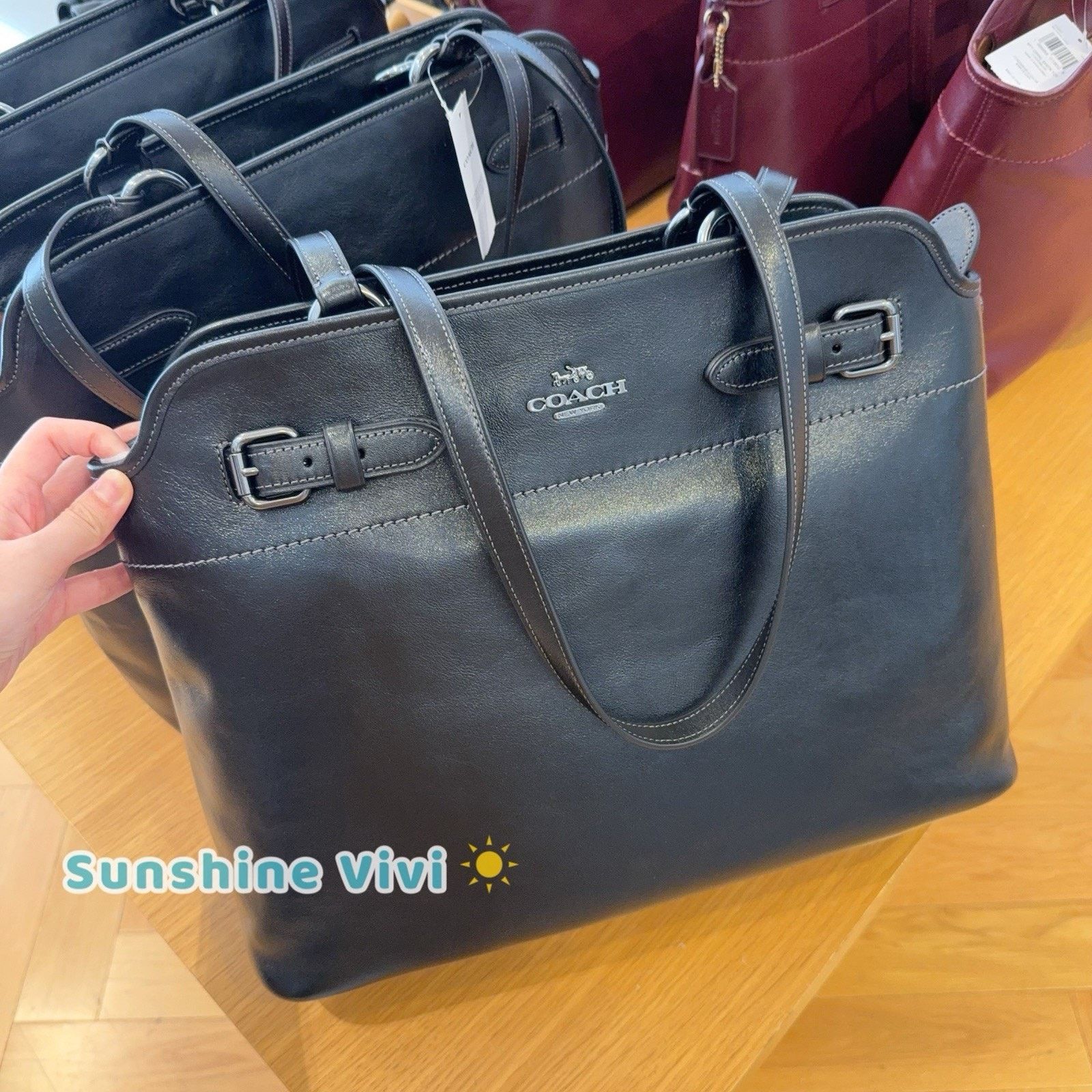 Coach NWT Coach Easton Tote Bag Gunmetal/Black CCZ07 leather Size ONE SIZE - 1 Thumbnail