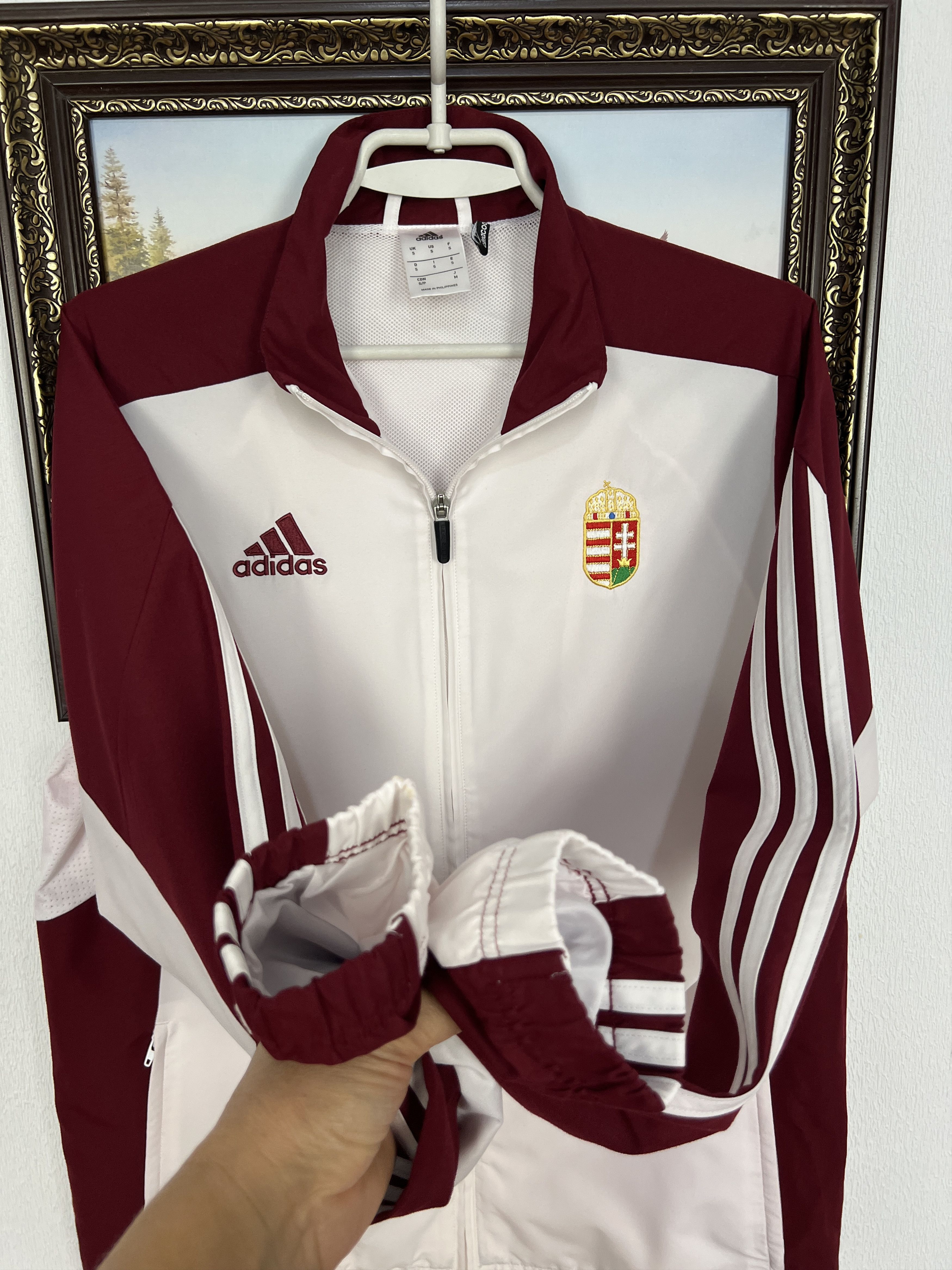 Adidas Hungary Football Set Soccer Track Suit Jacket Pants National Size US S / EU 44-46 / 1 - 3 Thumbnail
