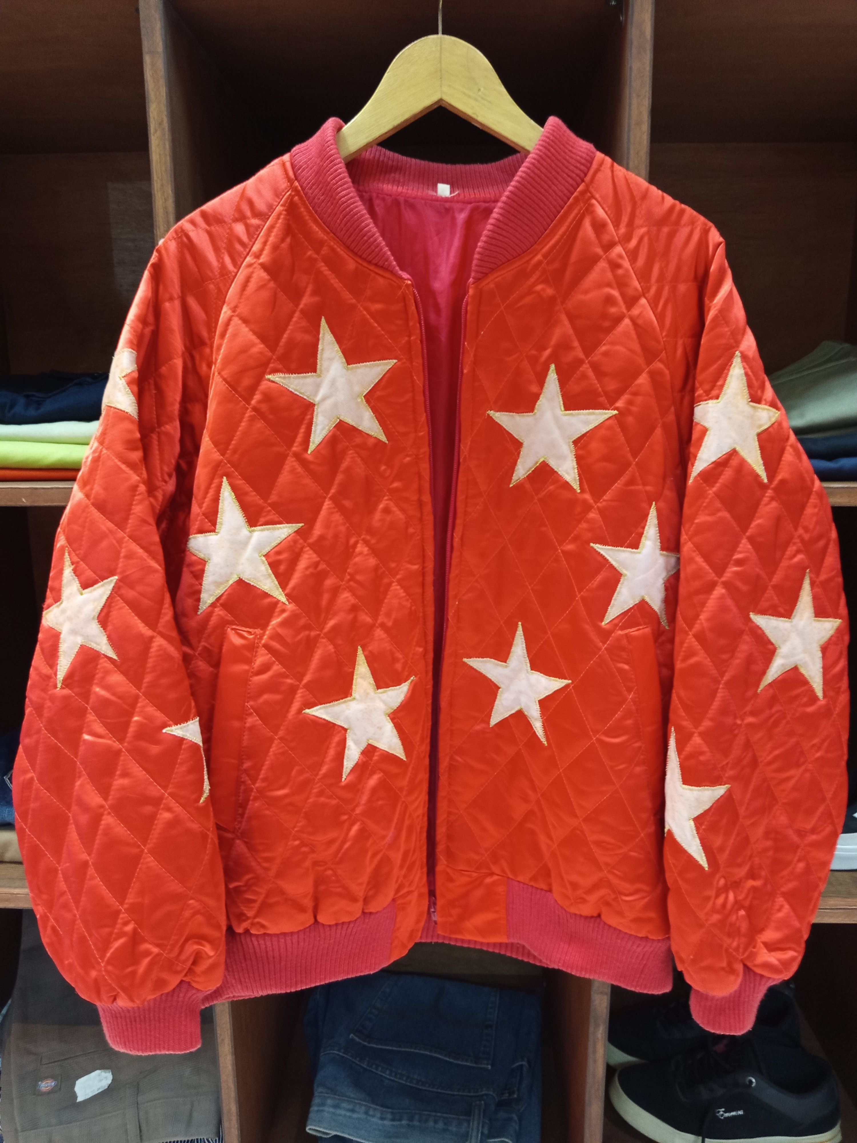 Vintage 1960s Quilted Star Bomber Jacket Size US L / EU 52-54 / 3 - 7 Thumbnail
