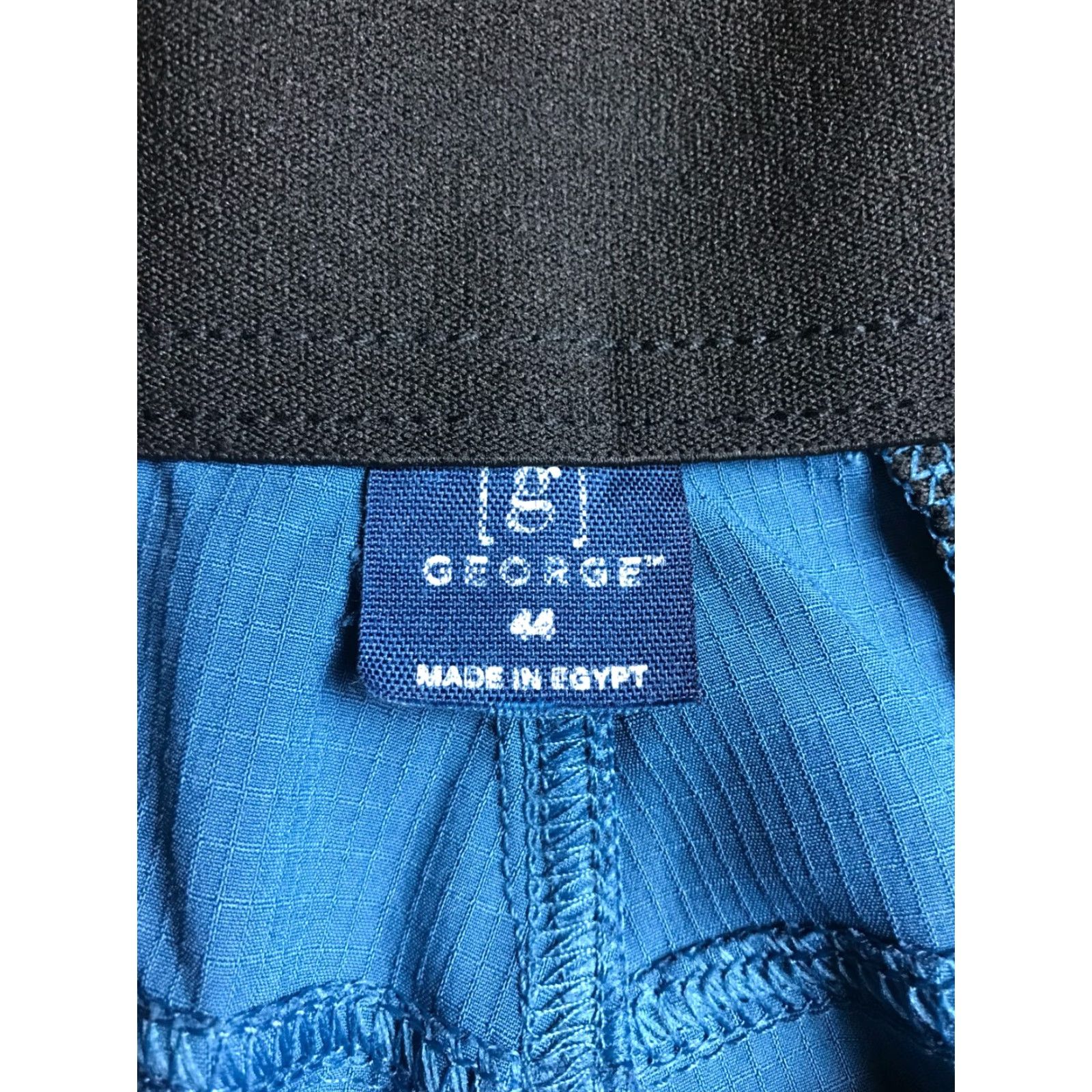 George George Shorts Men 44 Blue Golf/Hiking Flat Front Chino Casual Regular Size 44 Men’s Blue 90s? Size US 44 / EU 60 - 5 Thumbnail