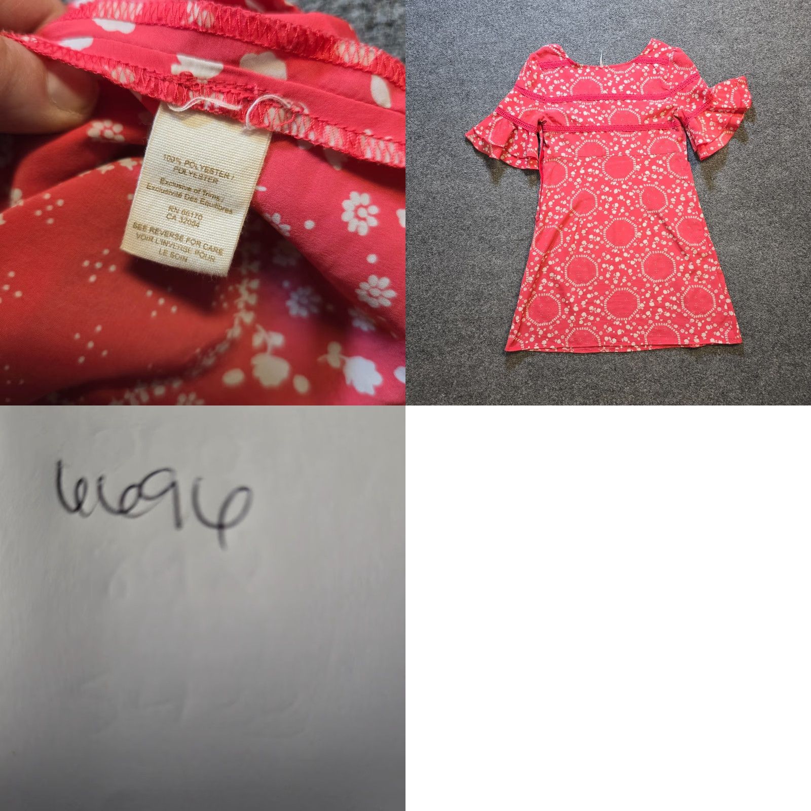 Free People Free People Dress Womens Size 2 Pink Floral Ruffle Sleeve Sheath Boho Casual Size XS / US 0-2 / IT 36-38 - 8 Thumbnail