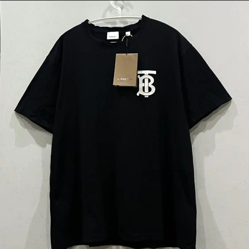Burberry Burberry Black Cotton Short Sleeve T-Shirt Size US L / EU 52-54 / 3 - 1 Thumbnail