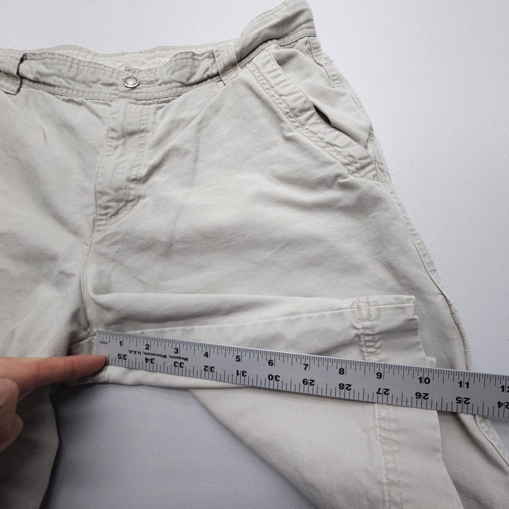 Vintage Columbia Canvas Shorts Mens 36 Ivory Cotton Outdoor Camp Work Casual Travel Size US 36 / EU 52 - 7 Thumbnail
