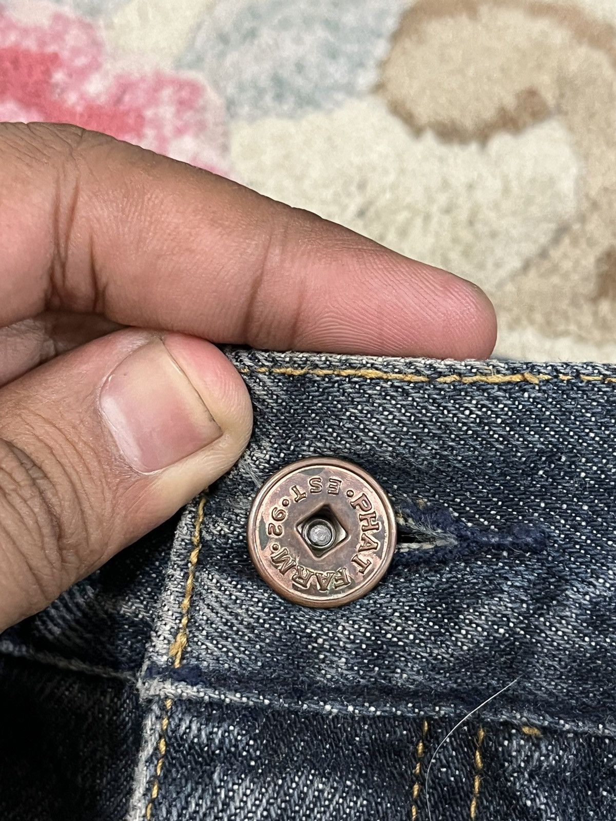 Phat Farm Vintage Phat Farm Baggy Mudwash Denim Size US 35 - 7 Thumbnail
