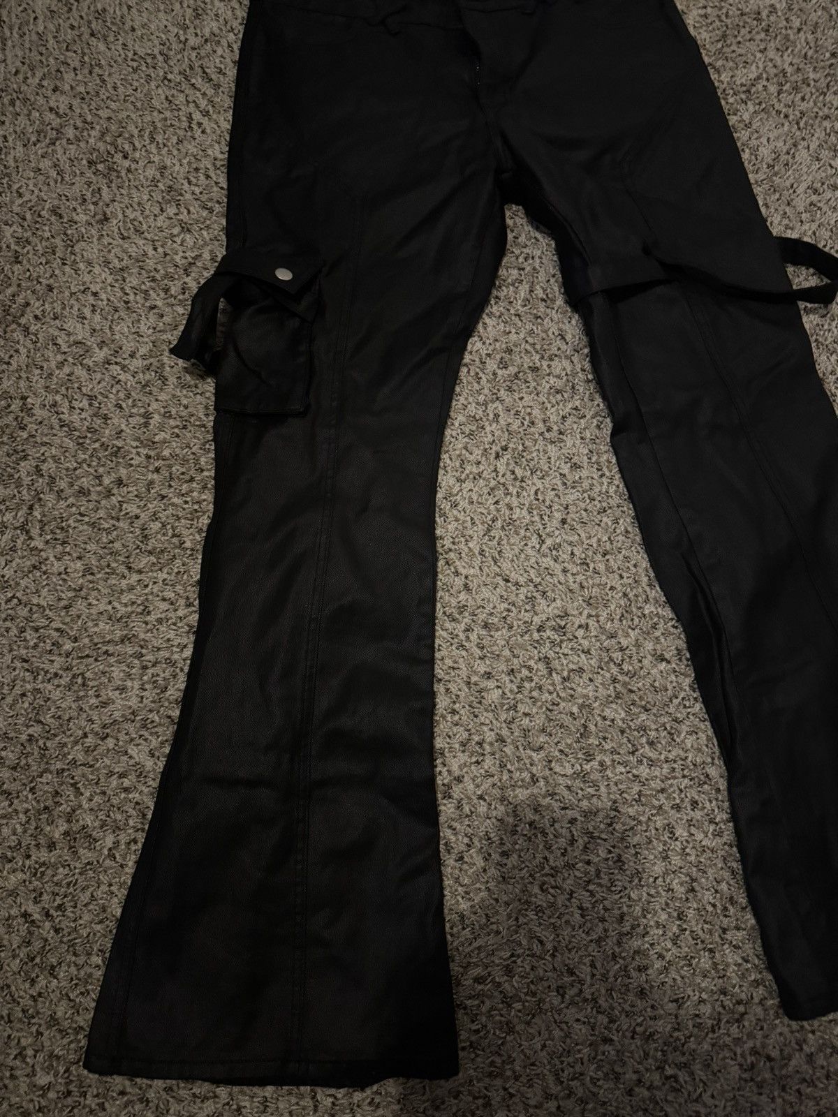 Other Black waxed flare pants Size US 34 / EU 50 - 2 Thumbnail