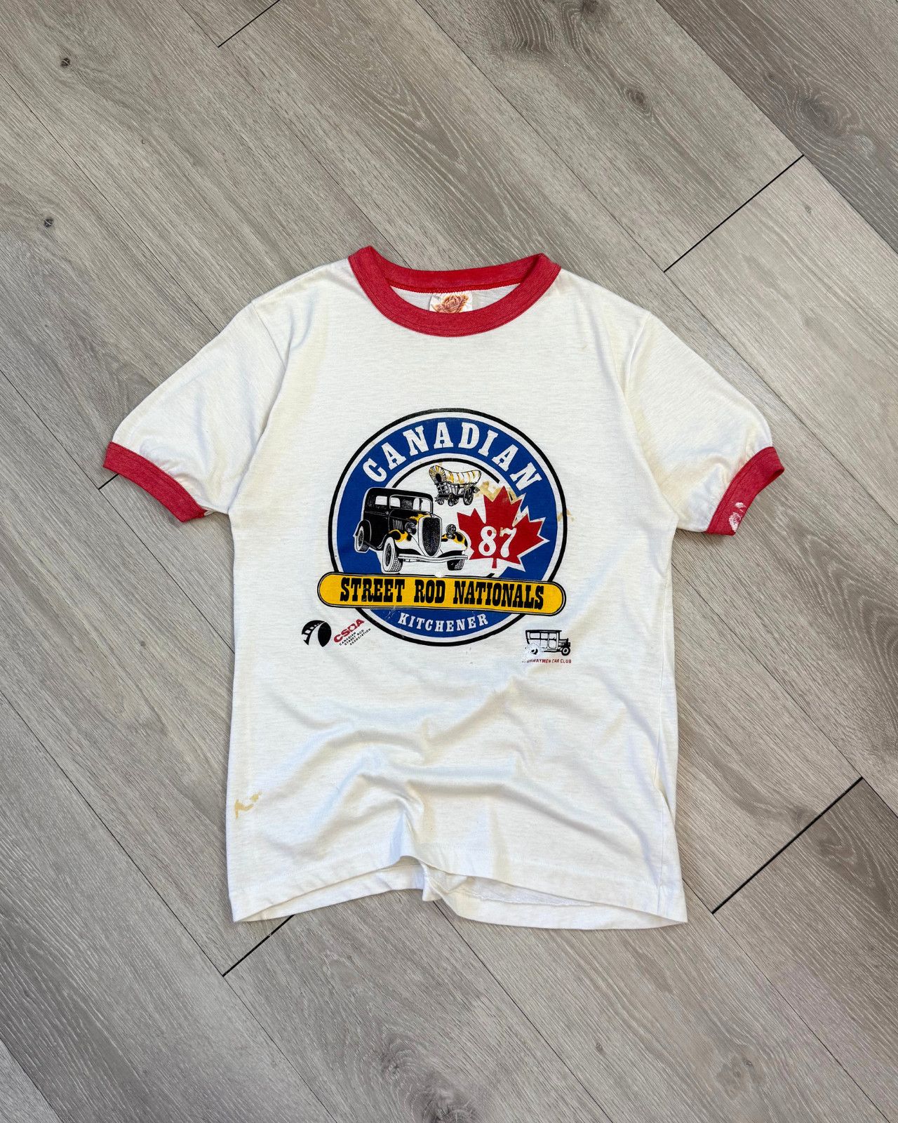 Vintage Vintage 1987 Canadian Street Rod Nationals Ringer T-Shirt M Size US M / EU 48-50 / 2 - 1 Thumbnail
