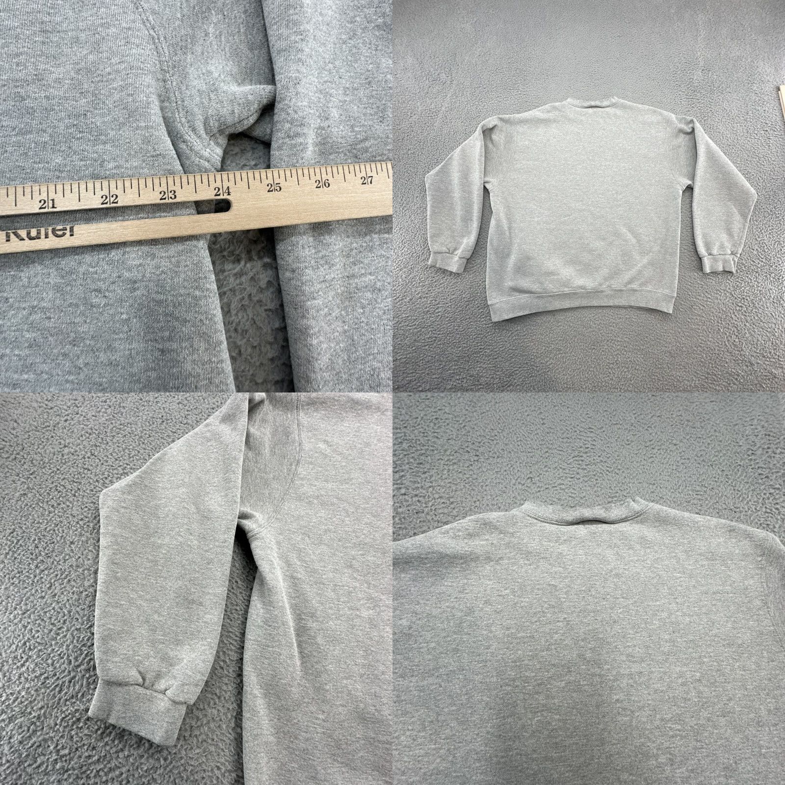 Nike VINTAGE Nike Gray Crewneck Sweatshirt XL Men Yellow Silver Tag Mini Swoosh 2000s Y2K Pullover Size US XL / EU 56 / 4 - 9 Thumbnail