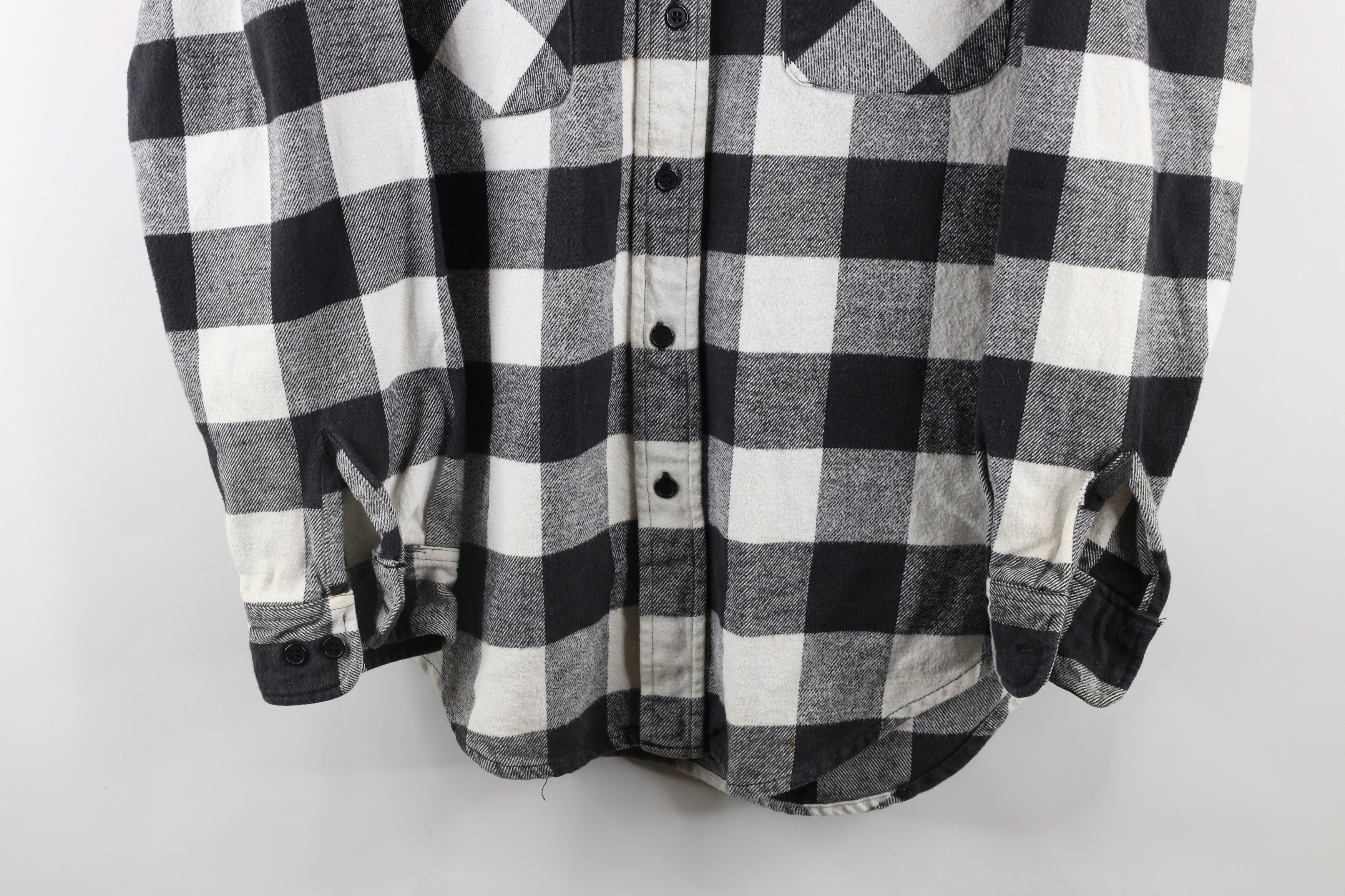 Dickies × Vintage Vintage 90s Dickies Heavyweight Flannel Button Shirt Plaid Size US L / EU 52-54 / 3 - 3 Thumbnail