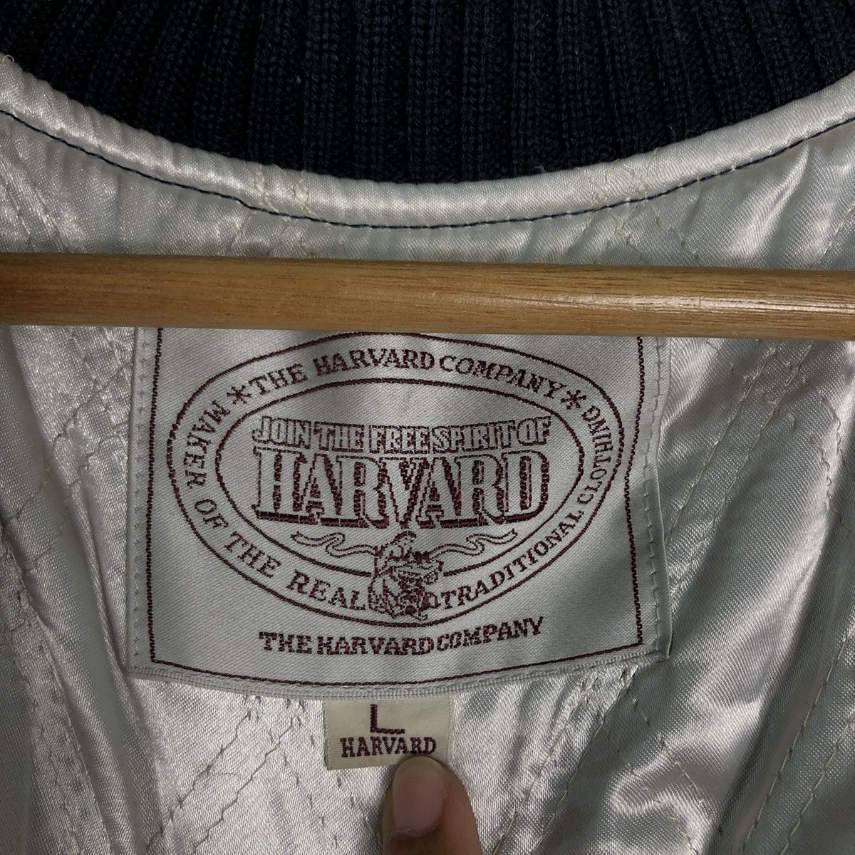 Vintage 🔥VINTAGE VARSITY JACKET LEATHER JUMPER HAVARD BASEBALL Size US L / EU 52-54 / 3 - 18 Thumbnail