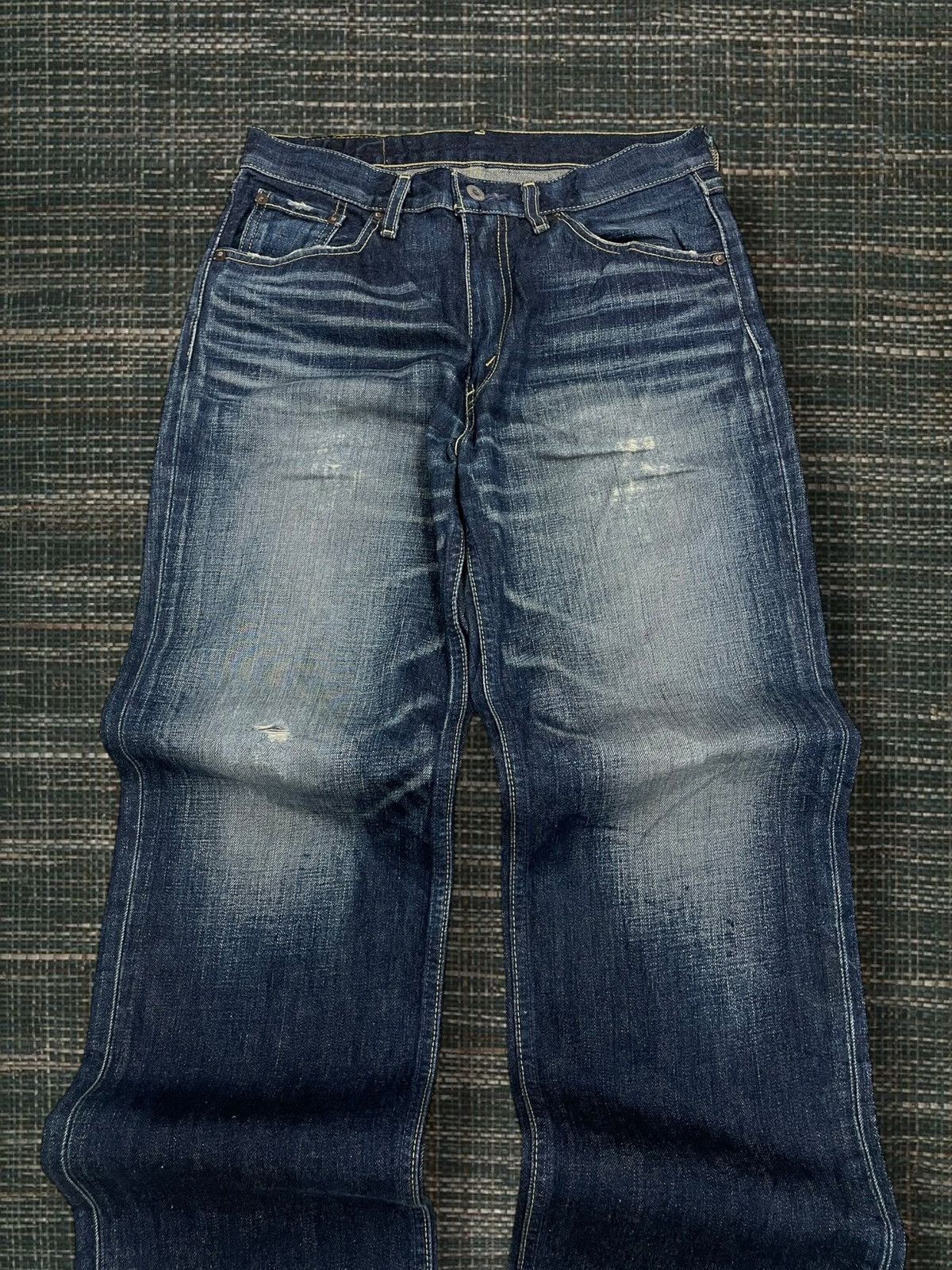 Levi's Vintage Clothing Vintate 1990s Designer Levis 502 Distressed Blue Denim Size US 29 - 4 Thumbnail