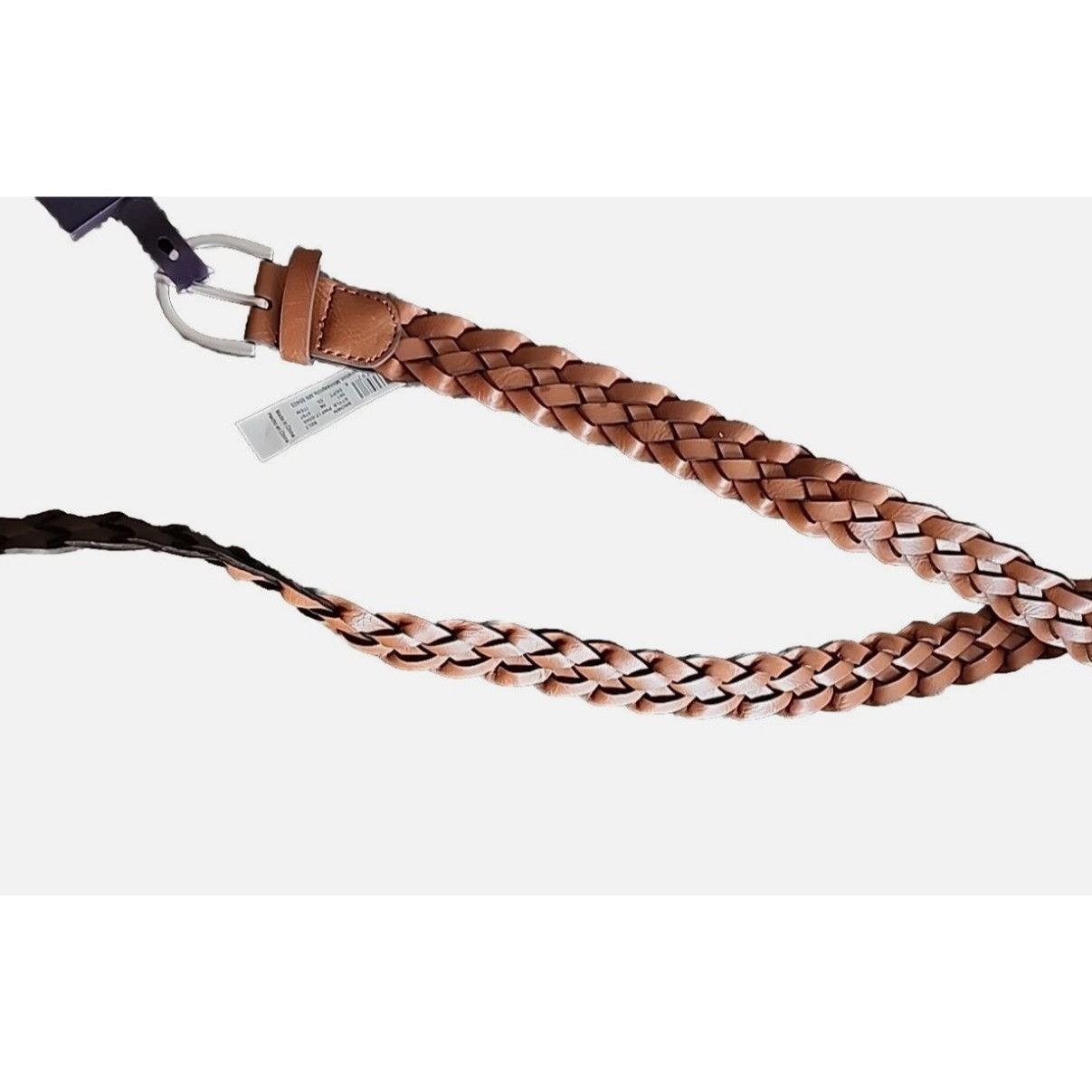 Other Ava & Viv Womens Braided Brown Faux Leather Belt Size 1X Wit Size ONE SIZE - 4 Thumbnail