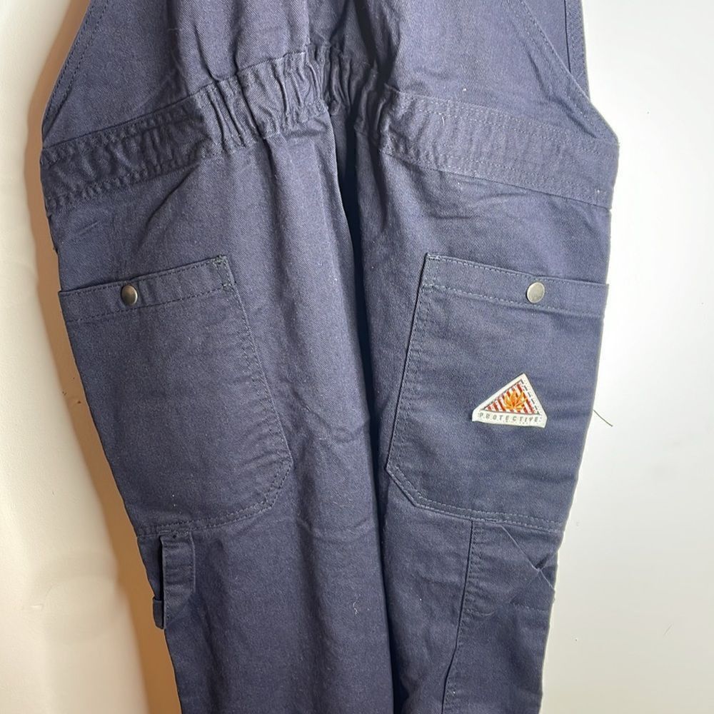 Vintage Bulwark Fire resistant Bib Overalls Lightweight Non Insulate Size US 36 / EU 52 - 7 Thumbnail