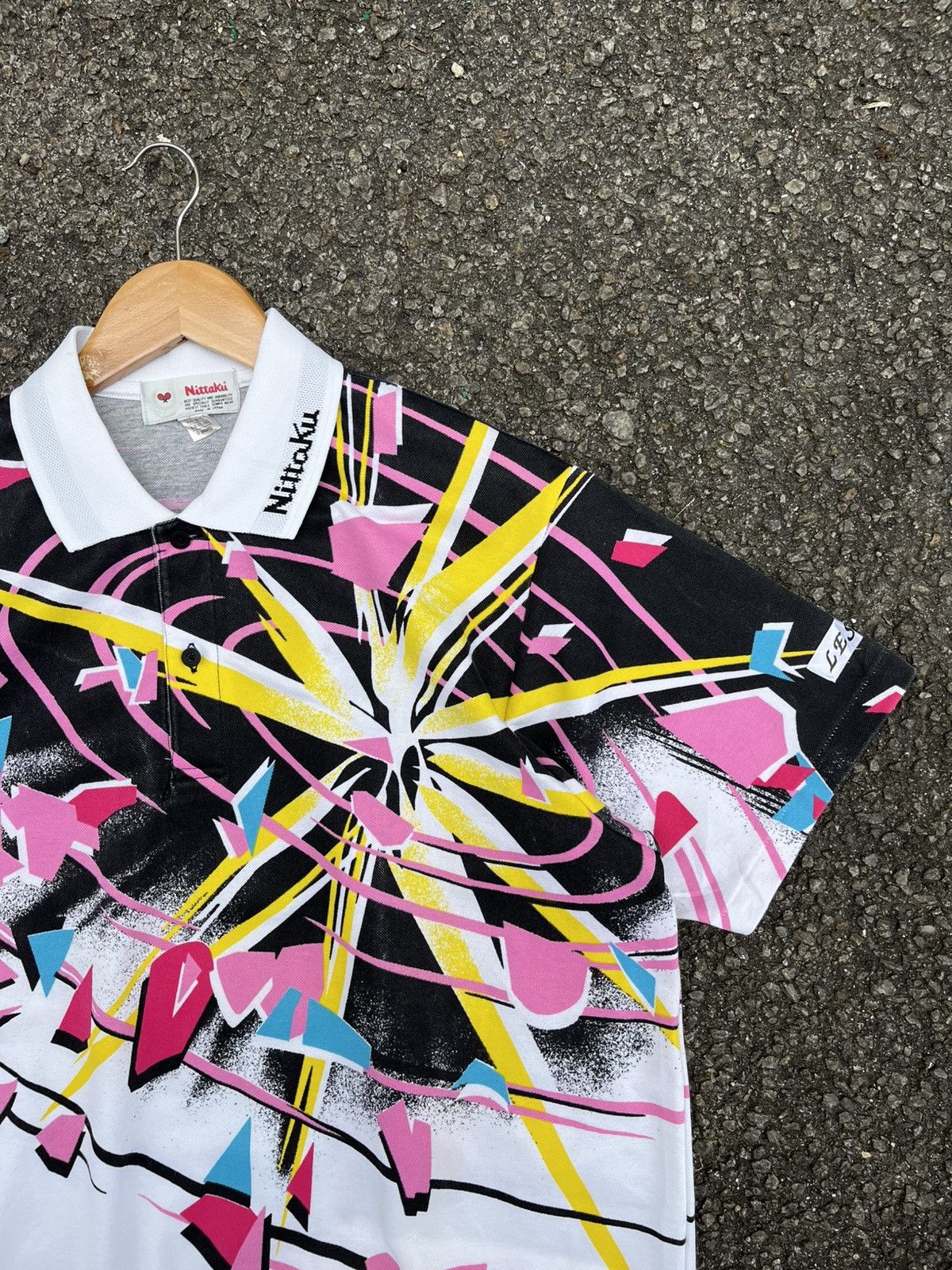 Japanese Brand Vintage 90s NITTAKU Table Tennis Jersey Single Stitch Size US L / EU 52-54 / 3 - 4 Thumbnail