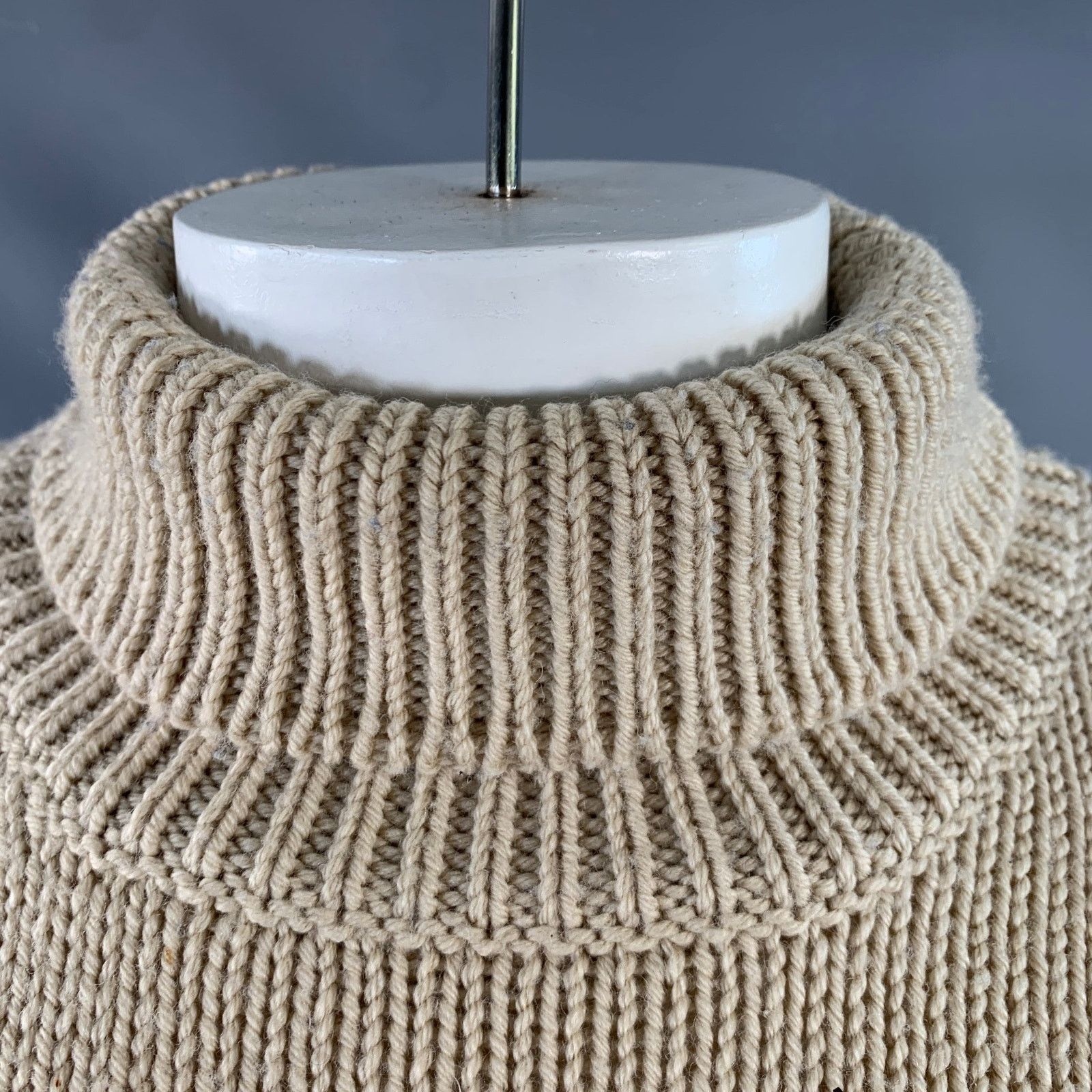 GRP GRP Size L Beige Knit Merino Wool Turtleneck Sweater Size US L / EU 52-54 / 3 - 4 Thumbnail