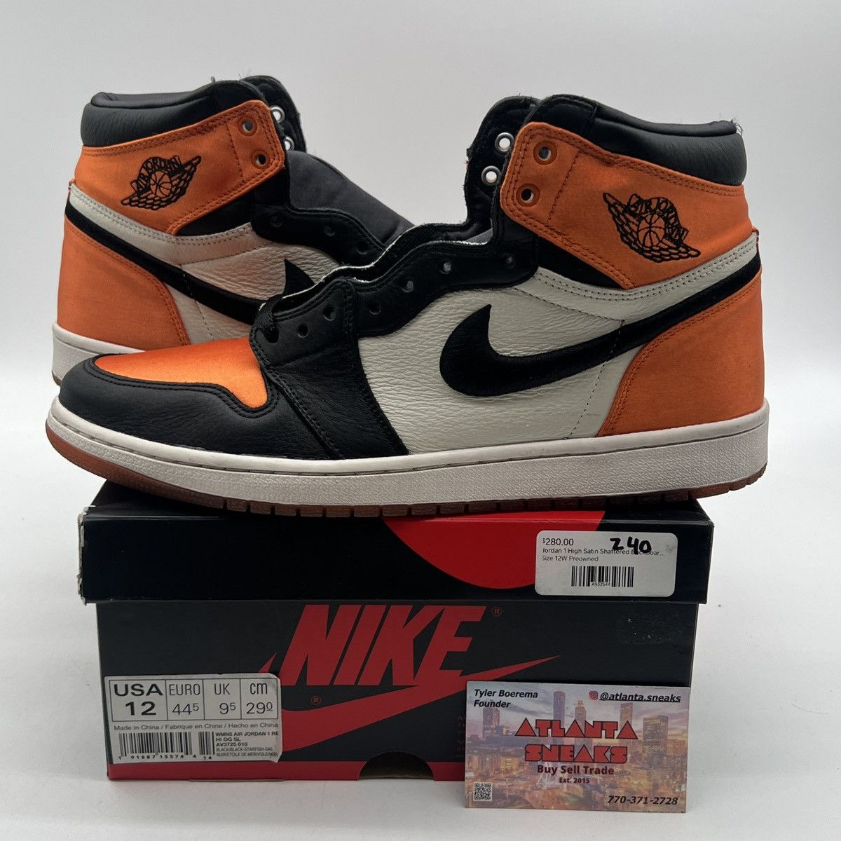 Nike Wmns air Jordan 1 high satin shattered backboard Size US 12 / IT 42 - 1 Thumbnail