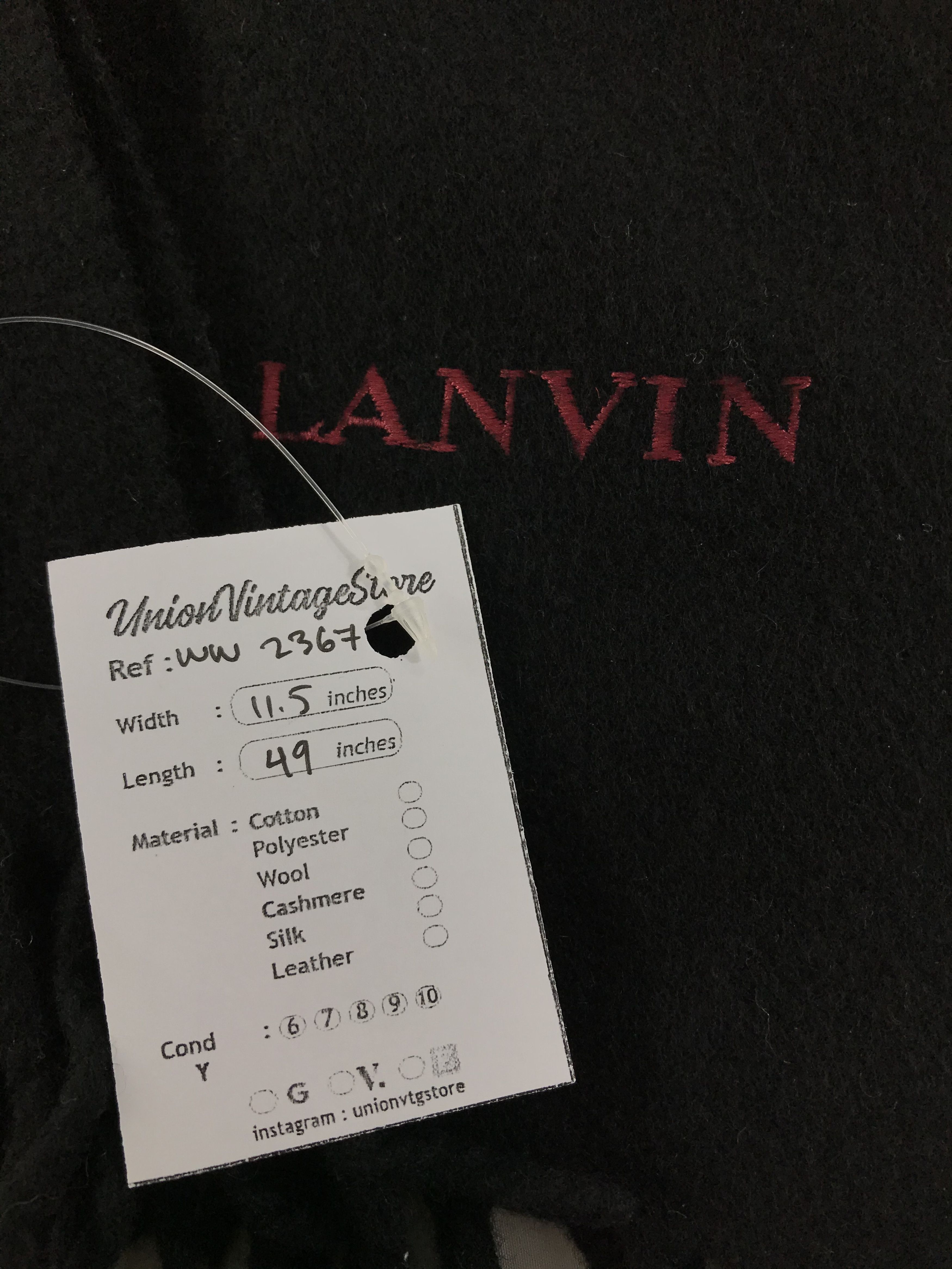 Lanvin × Vintage Lanvin Scarf / Muffler / Neckwear - WW2367 Size ONE SIZE - 5 Thumbnail