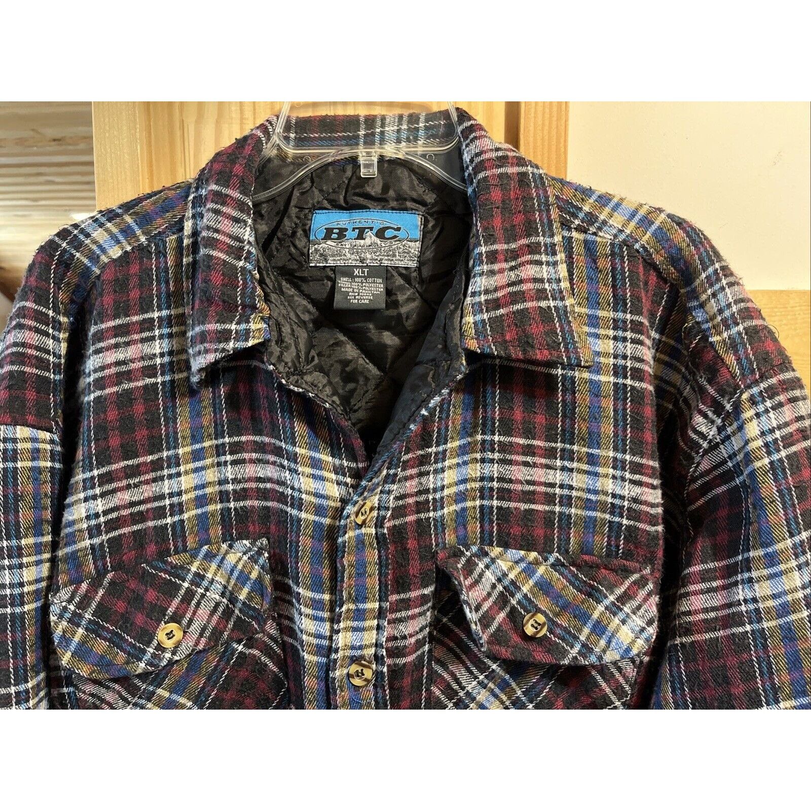 Other BTC VTG Men’s XLT Red Plaid Flannel Shirt Long Sleeve Cotton Size US XL / EU 56 / 4 - 4 Thumbnail