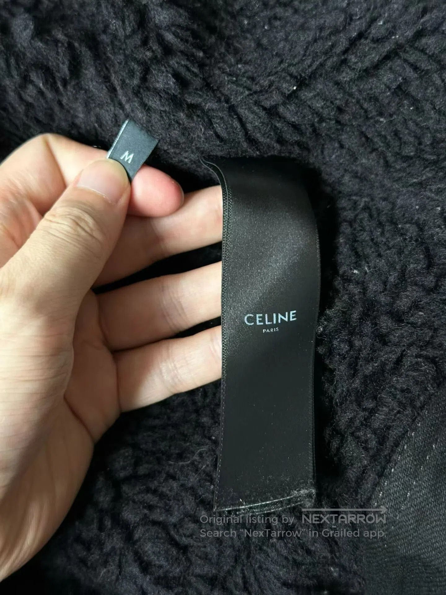 Celine Celine Lamb Wool Rhinestone Denim Jacket. Size M / US 6-8 / IT 42-44 - 3 Thumbnail