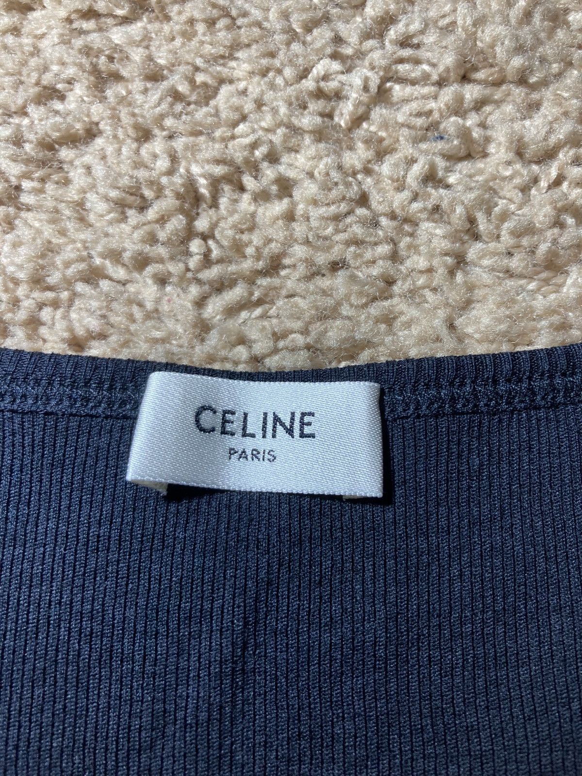 Celine × Hedi Slimane New AW23 Celine Silk Tank Top Triomphe Logo Hedi 2023 Black Size US M / EU 48-50 / 2 - 2 Thumbnail
