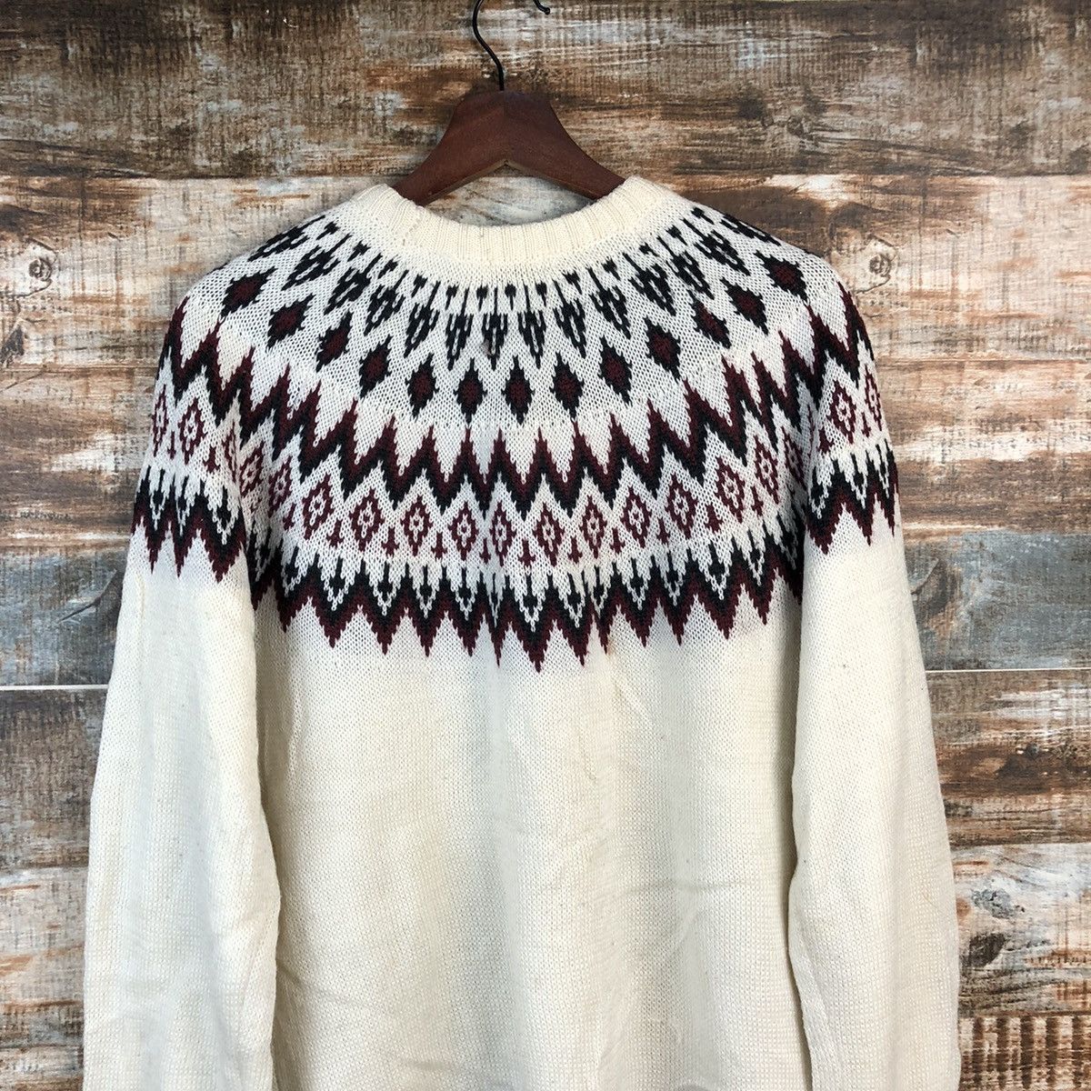 GU DL GU White navajo japan sweatshirt Knitwear #C580 Size US L / EU 52-54 / 3 - 13 Thumbnail