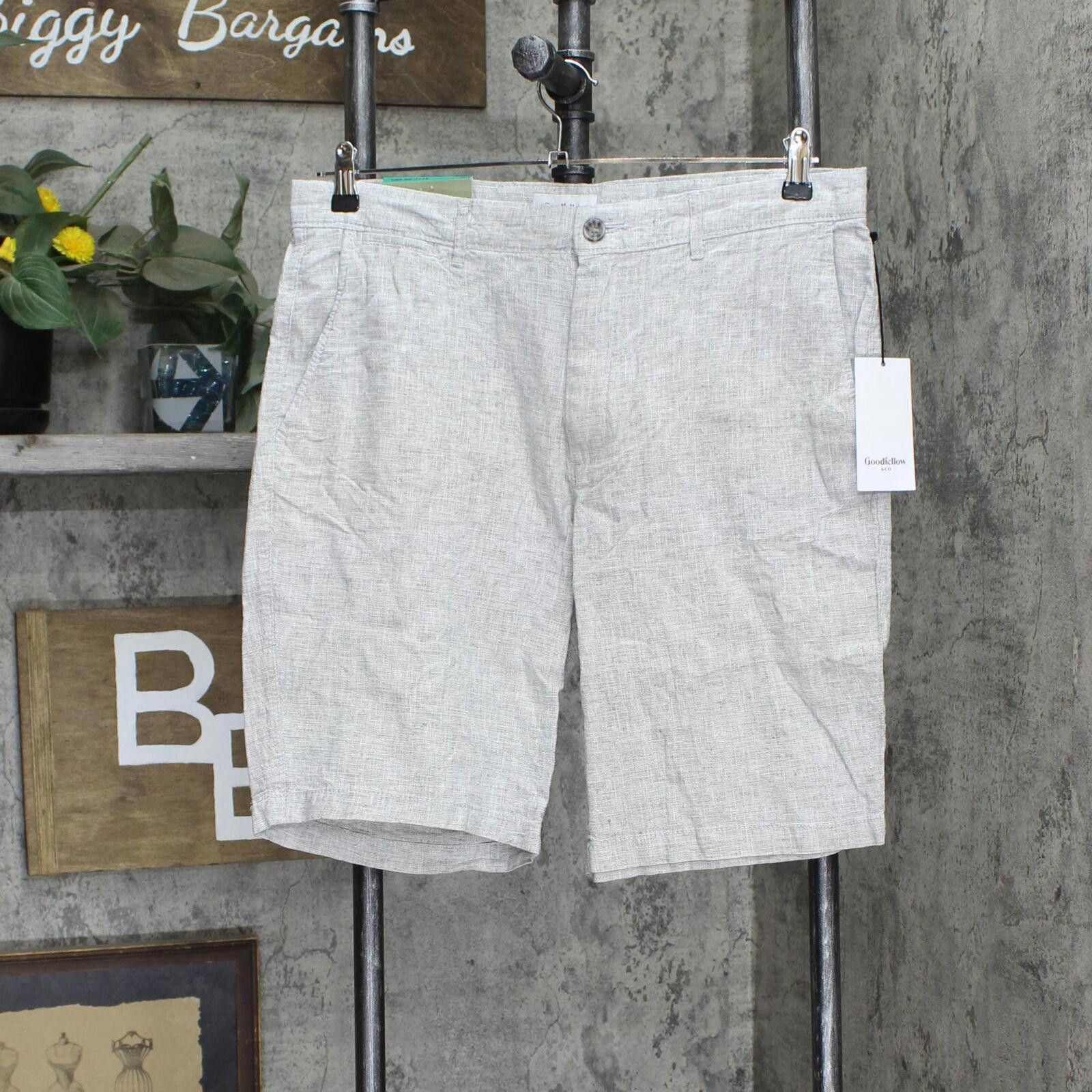 Designer NWT Goodfellow & Co. Front Shorts 82814442 34 Light Gray Size US 32 / EU 48 - 1 Thumbnail