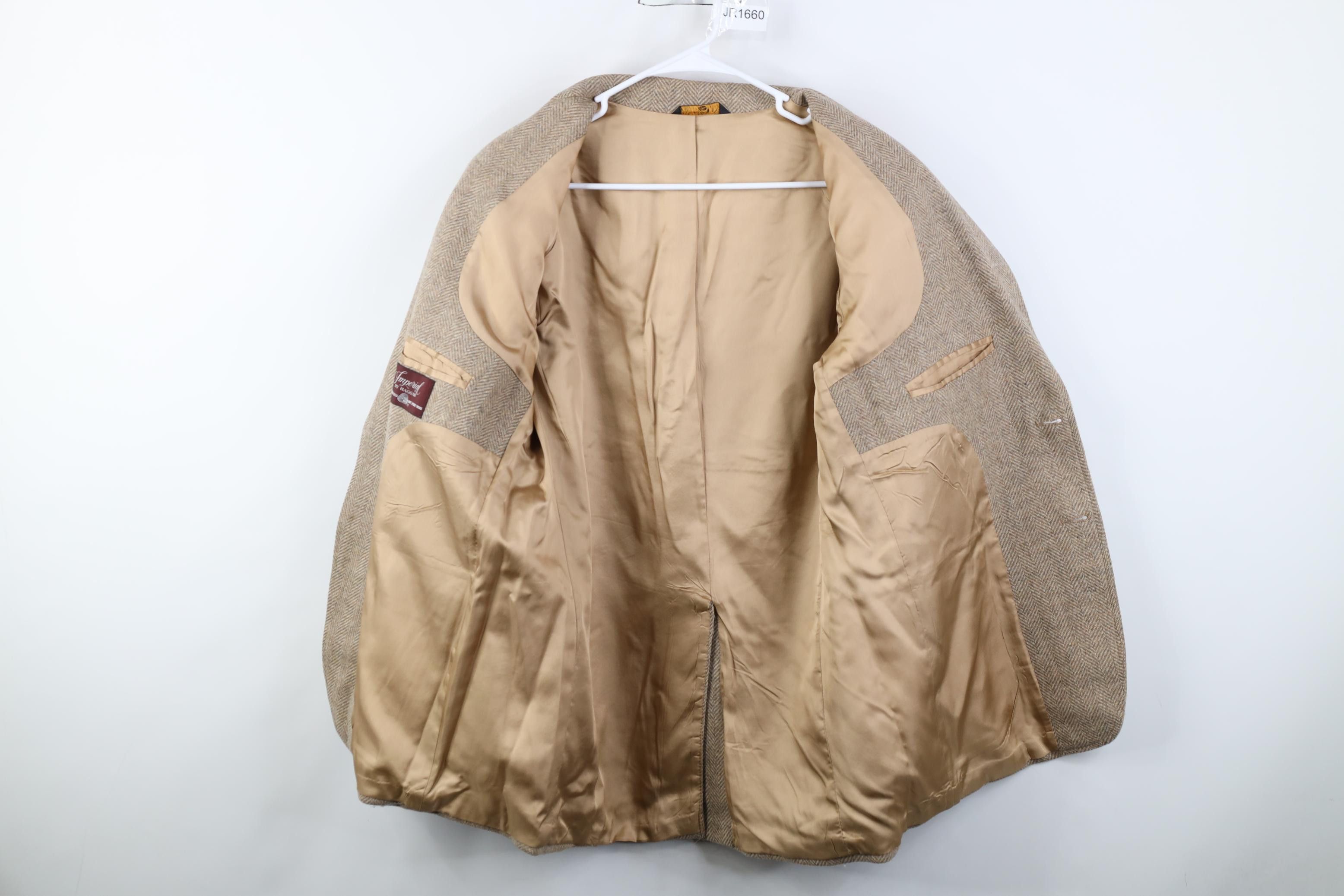 Vintage Vintage 70s Streetwear Herringbone Suit Coat Blazer Jacket Size US XXL / EU 58 / 5 - 14 Thumbnail