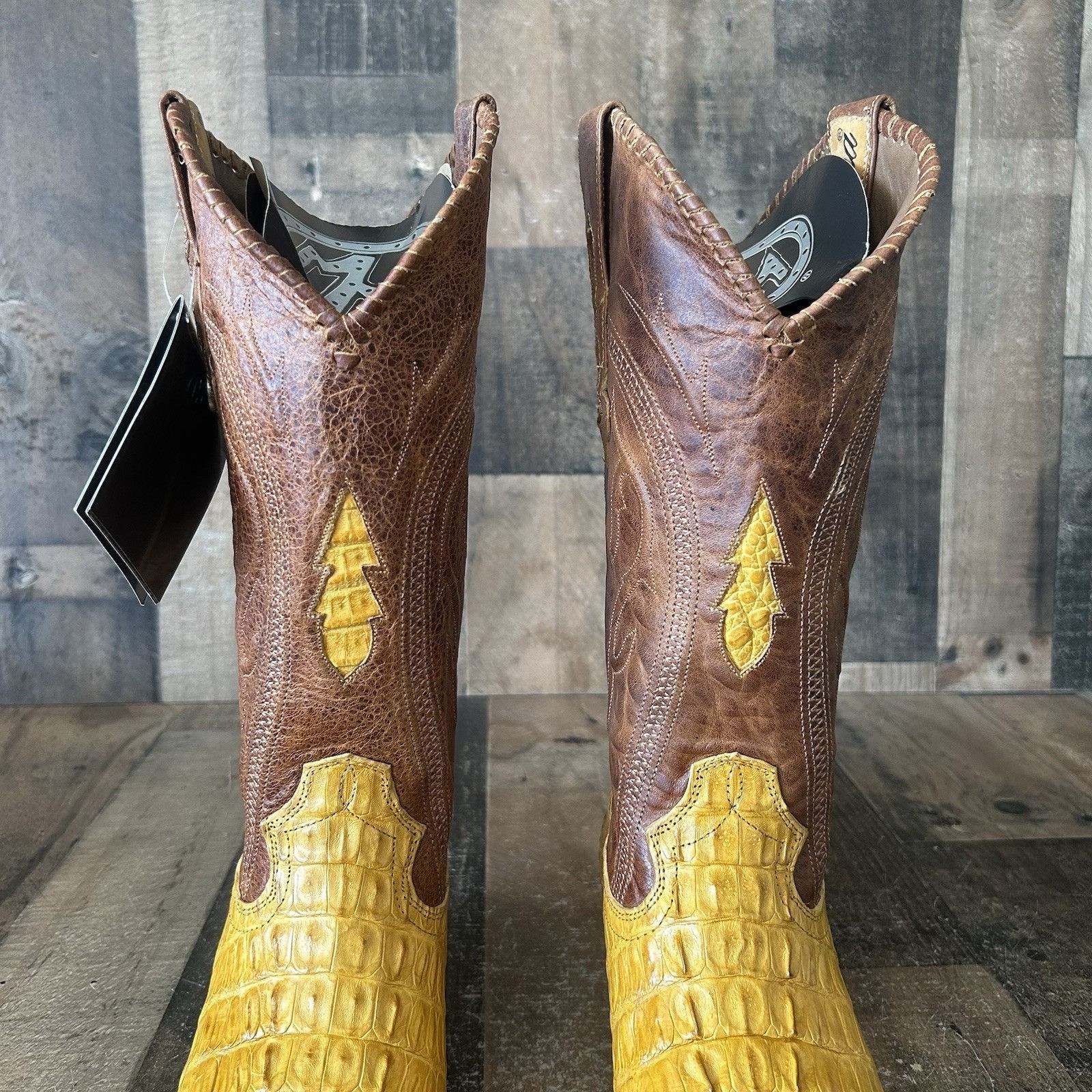 Vintage Montana Caiman Tail Western Cowboy Boots Mens 9 E Size US 9 / EU 42 - 10 Thumbnail