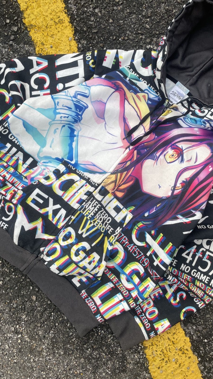 Anime × Cartoon Network × Japanese Brand Rare Limited Edition Overprint Cospa Anime No Game No Life Size US L / EU 52-54 / 3 - 4 Thumbnail
