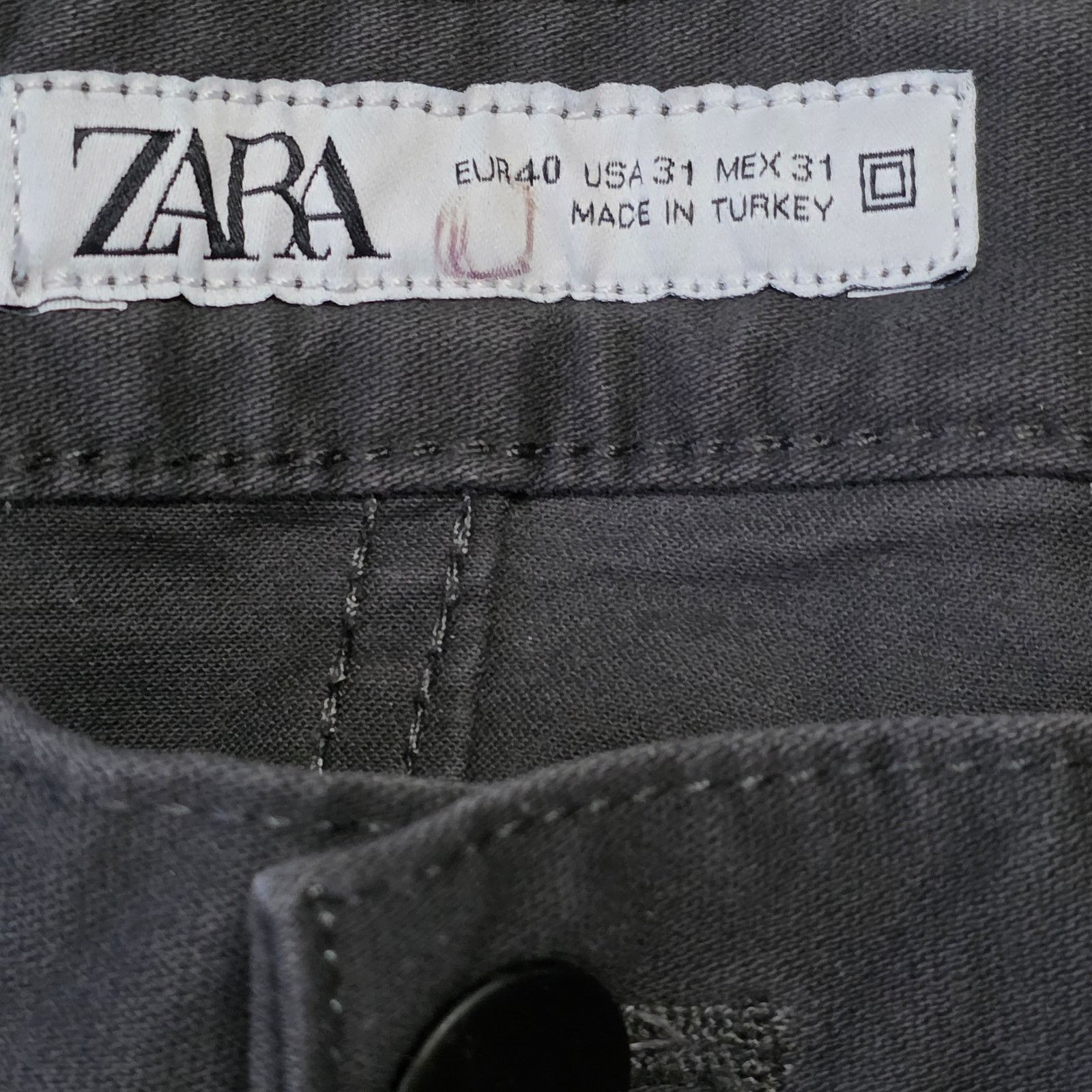 Zara Zara Man Modern Flat Front Pants Men’s 31 Black Slim Fit Size US 31 - 2 Thumbnail