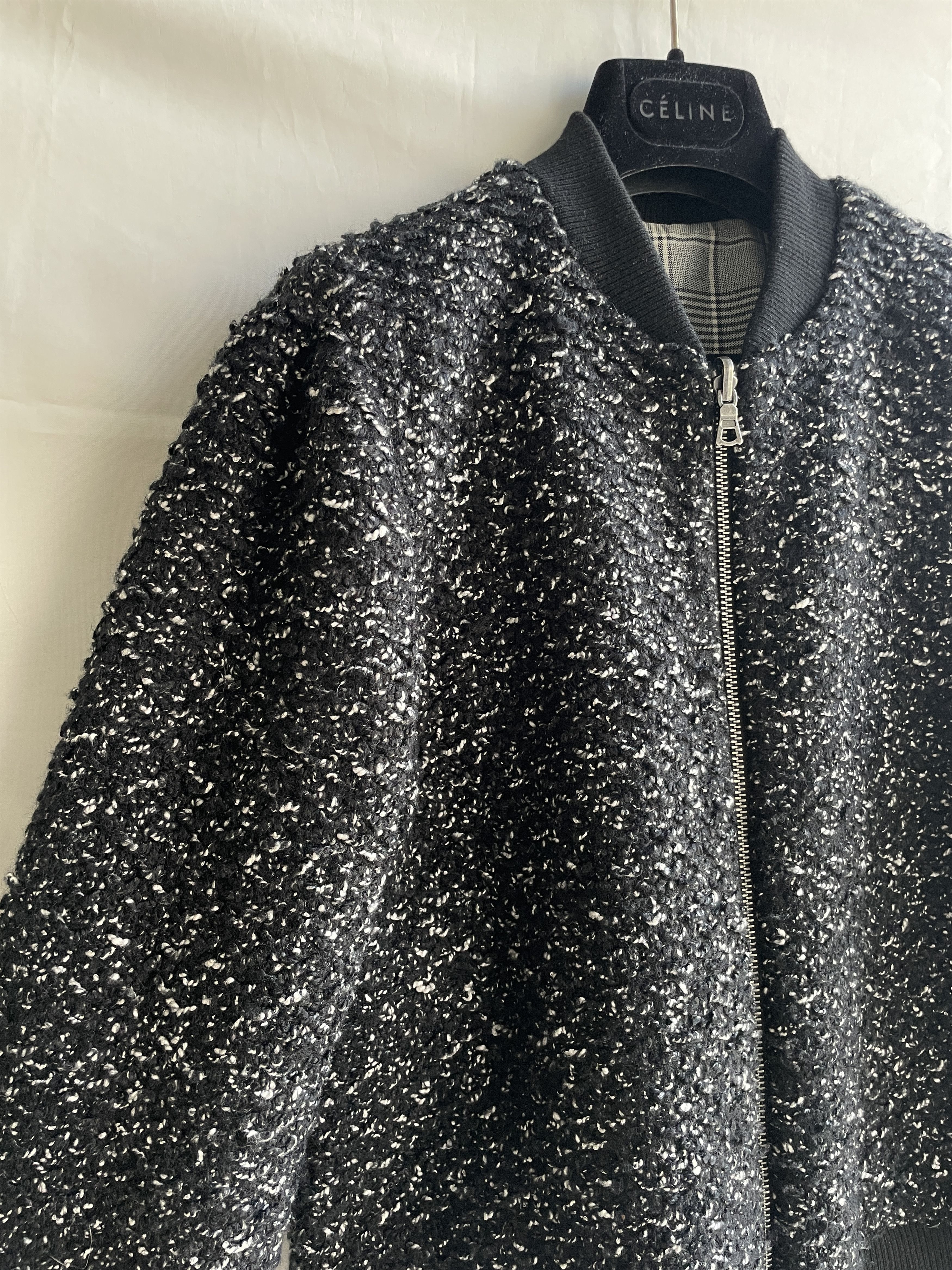 Alice + Olivia Alice + Olivia Lonnie Reversible Boucle Plaid Bomber Jacket Size M / US 6-8 / IT 42-44 - 8 Thumbnail
