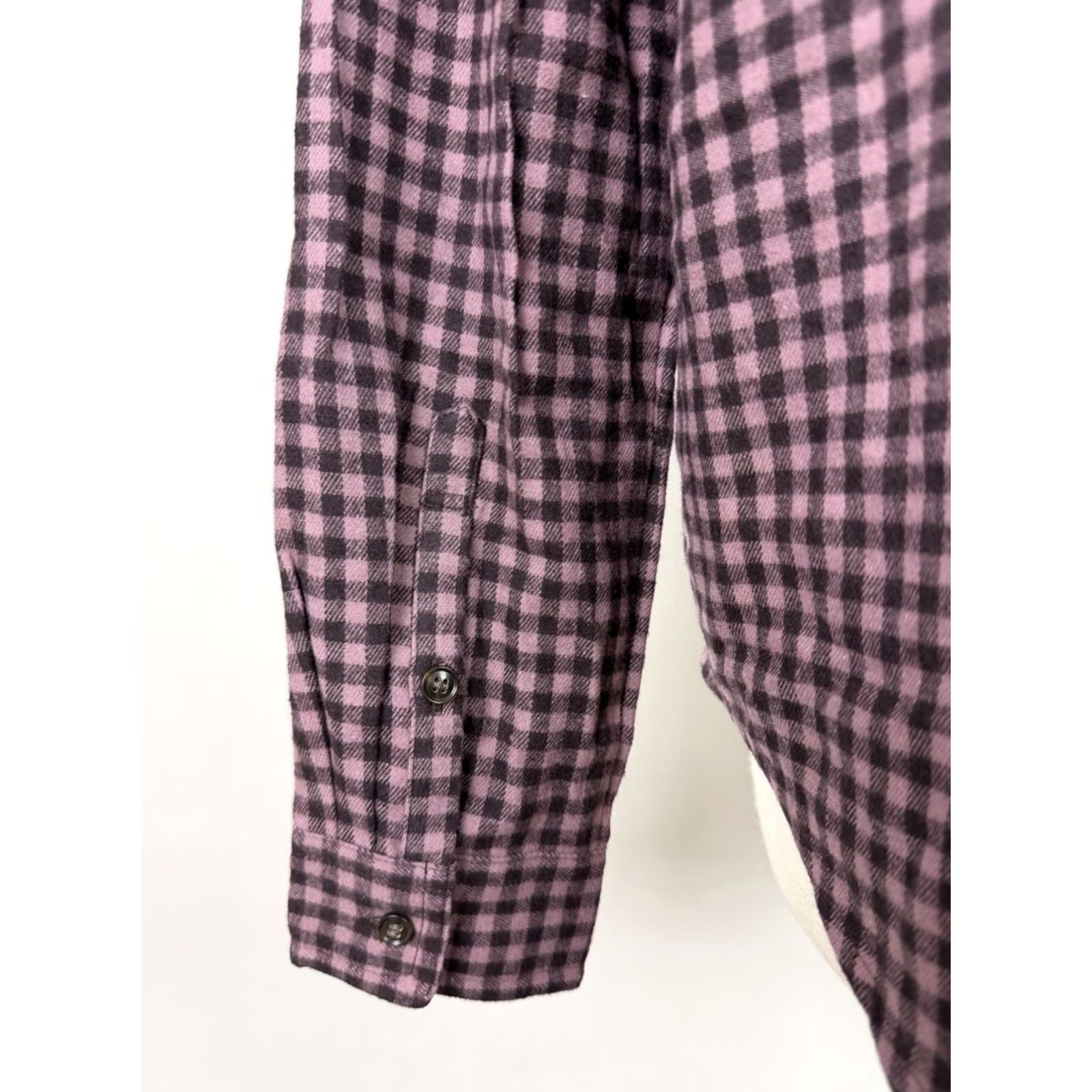 Madewell VINTAGE Madewell Shirt Womens Small NWT Plaid Flannel Shirt Eggplant Purple Cotton Boho Size S / US 4 / IT 40 - 7 Thumbnail
