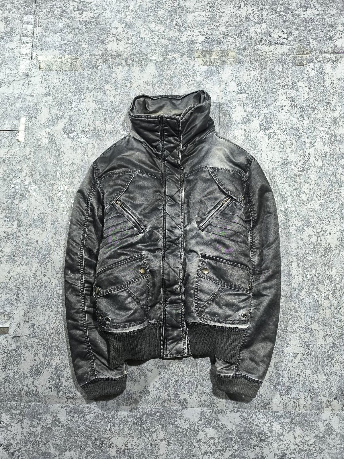 Other vtg metallic grey bomber jacket faded avantgarde Size M / US 6-8 / IT 42-44 - 2 Thumbnail