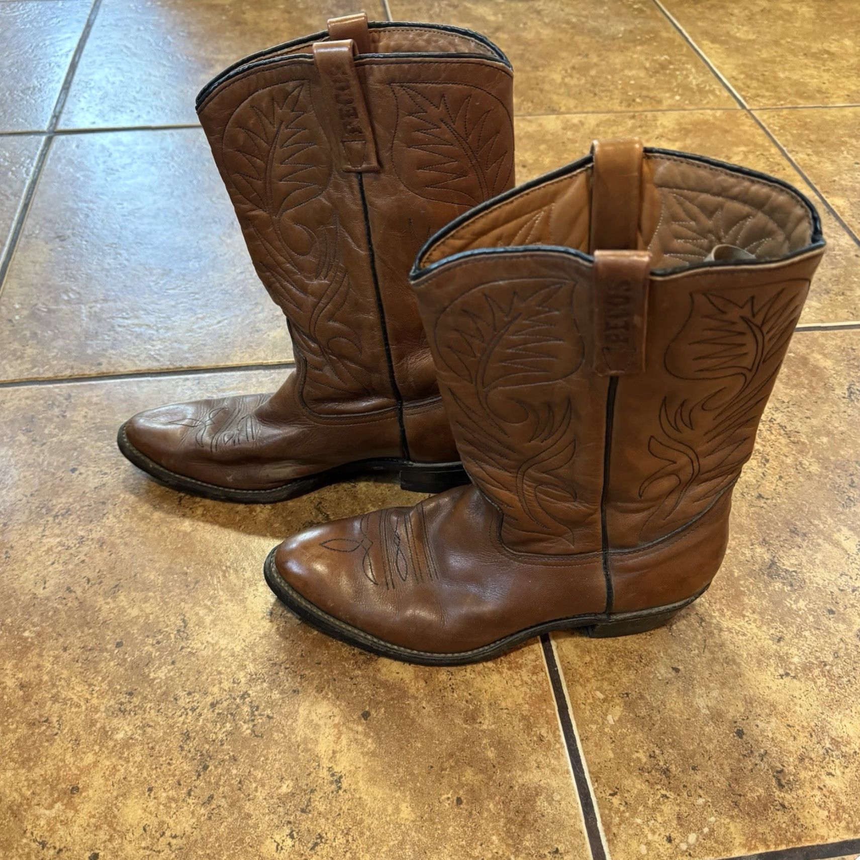 Vintage VINTAGE Red Wing Pecos Cowboy Boots Leather Made In USA Sz 11.5 B Western Brown Leather Cowboy Boots Mens Size US 12 / EU 45 - 2 Thumbnail