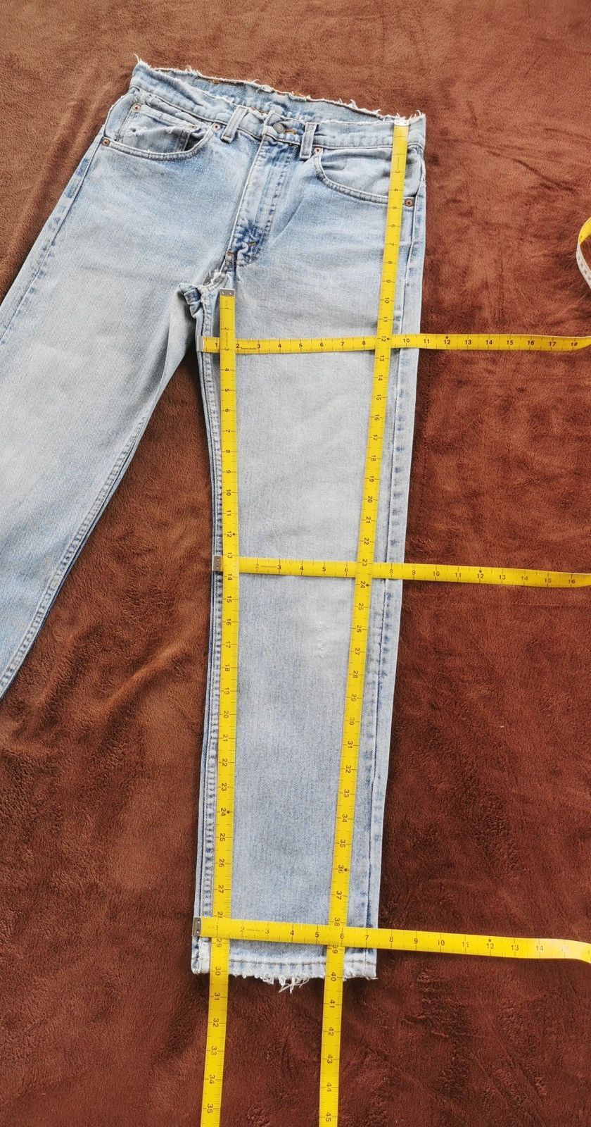 Vintage 90s Vintage Levis 505 Distressed Denim Jeans Size US 30 / EU 46 - 11 Thumbnail