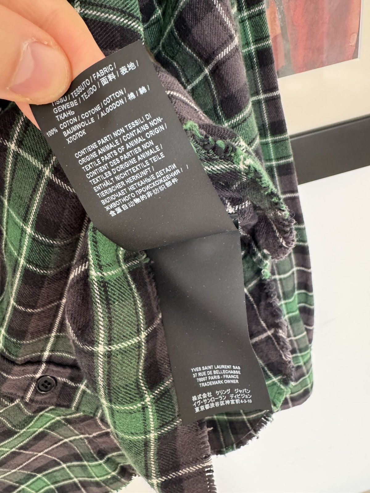 Saint Laurent Paris Hedi Slimane Saint Laurent Paris SLP Button Flannel Shirt Size US M / EU 48-50 / 2 - 7 Thumbnail