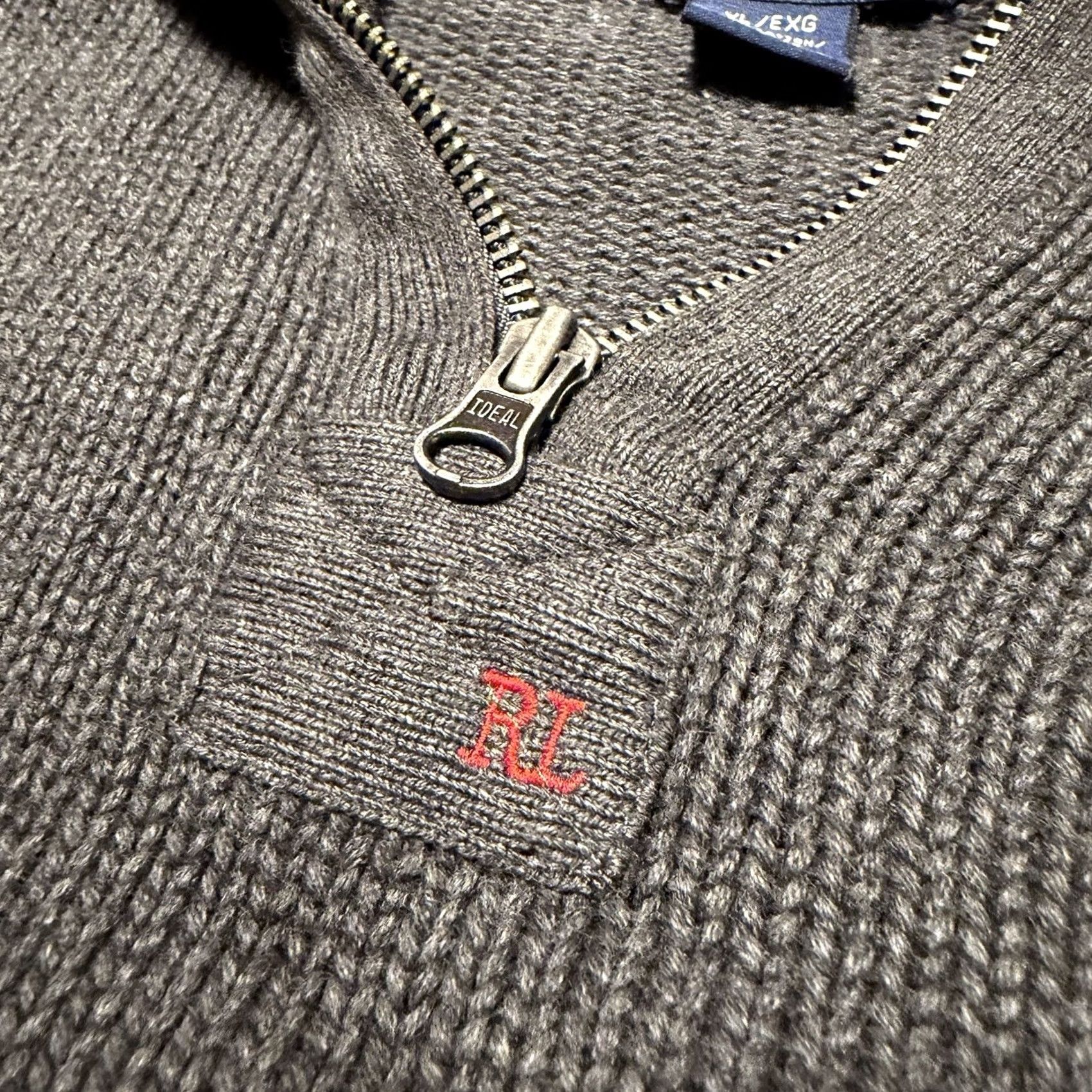 Polo Ralph Lauren Polo Ralph Lauren Sweater Mens XL Gray 1/4 Zip Knit Sweatshirt VG Size US XL / EU 56 / 4 - 3 Thumbnail