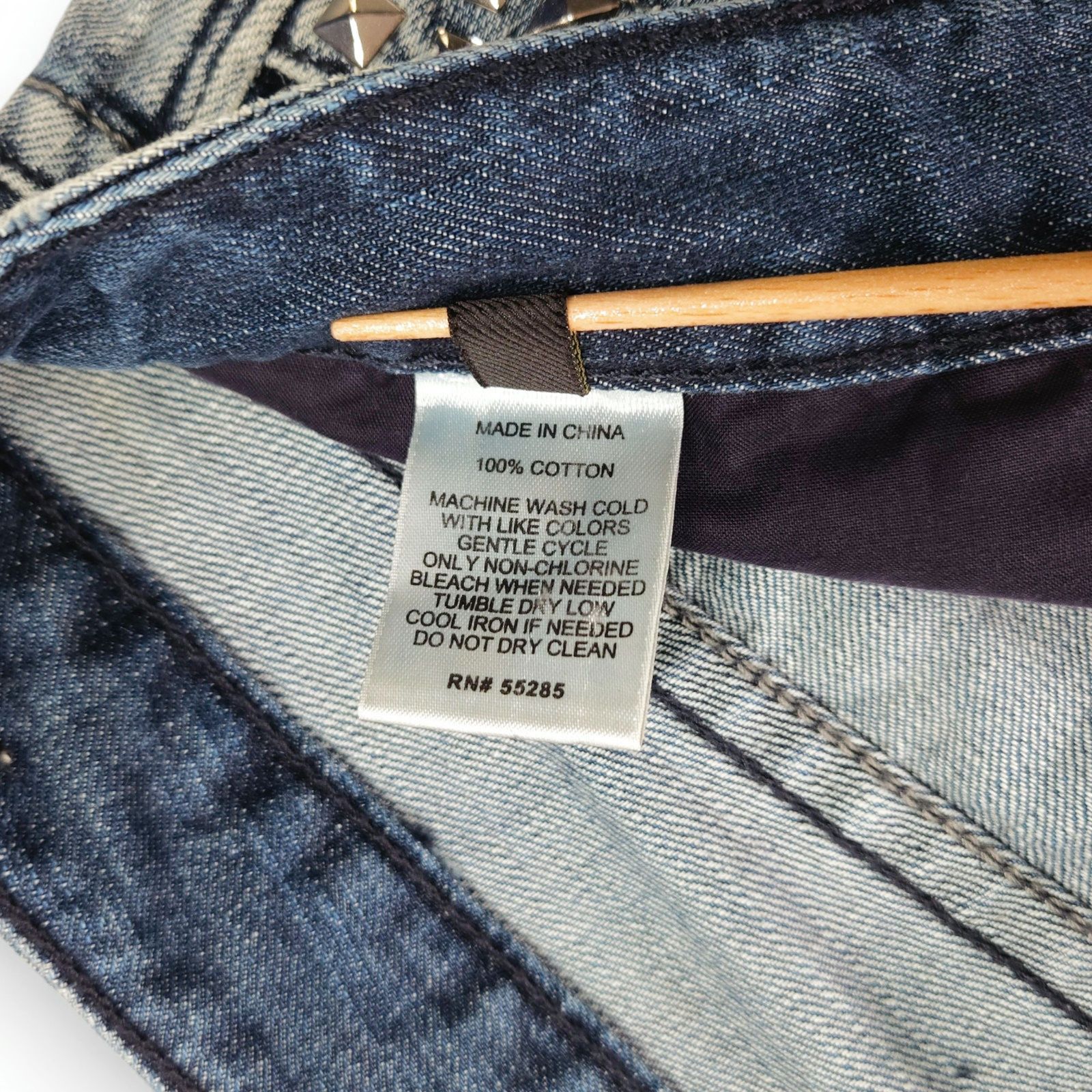 Express EUC Express Stella Bootcut Jeans Sz. 12 Studded Distressed Size 34" / US 12 / IT 48 - 9 Thumbnail