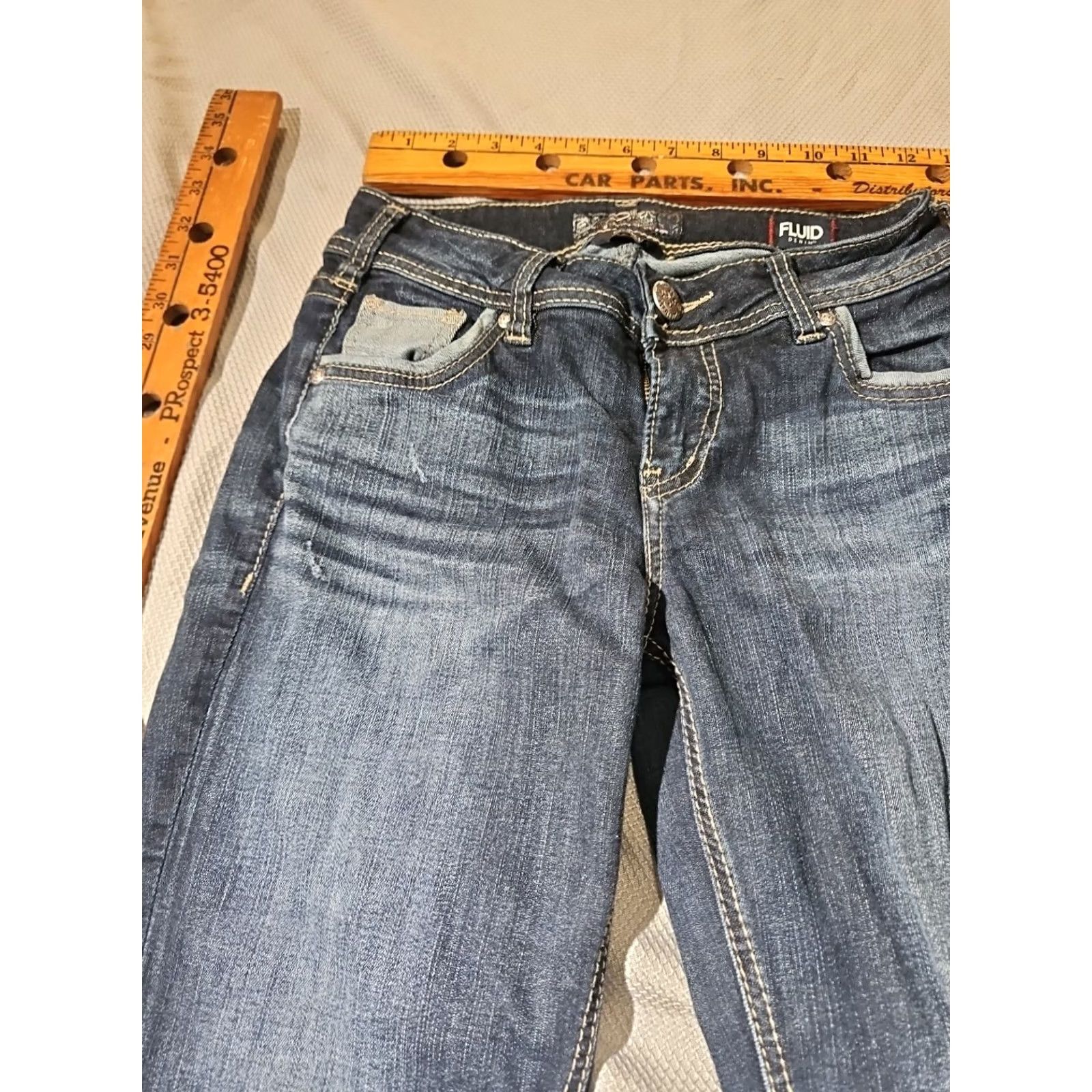 Silver Jeans Co. Silver Jeans Womens Bootcut Jeans 26x32 Suki Blue Denim Stretch Whisker 5-Pocket Regular Rise Adult Womens Jeans Size 26" / US 2 / IT 38 - 3 Thumbnail