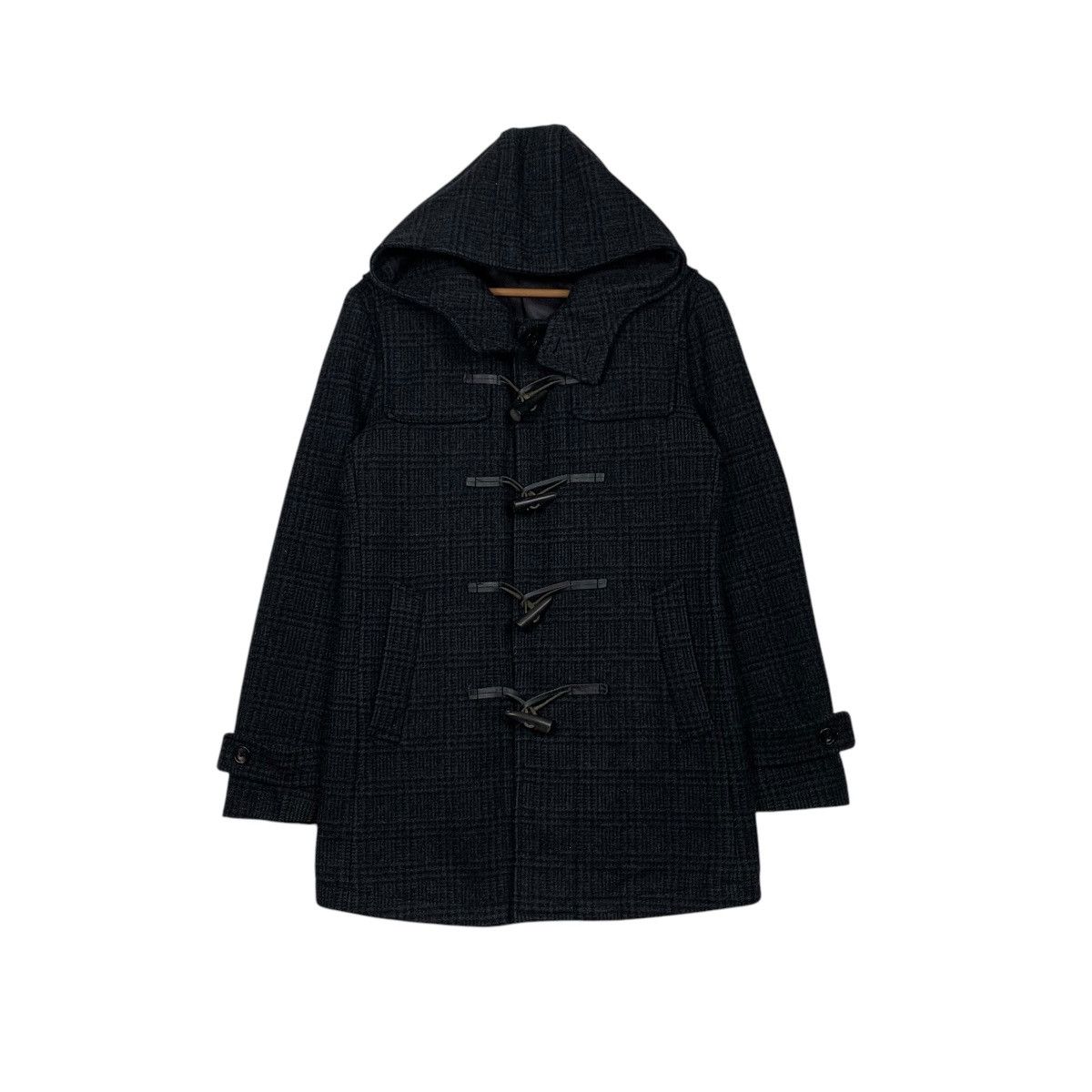 Schlussel SCHLUSSEL Checked Wool Duffle Coat Jacket #2439-C109 Size US S / EU 44-46 / 1 - 1 Thumbnail