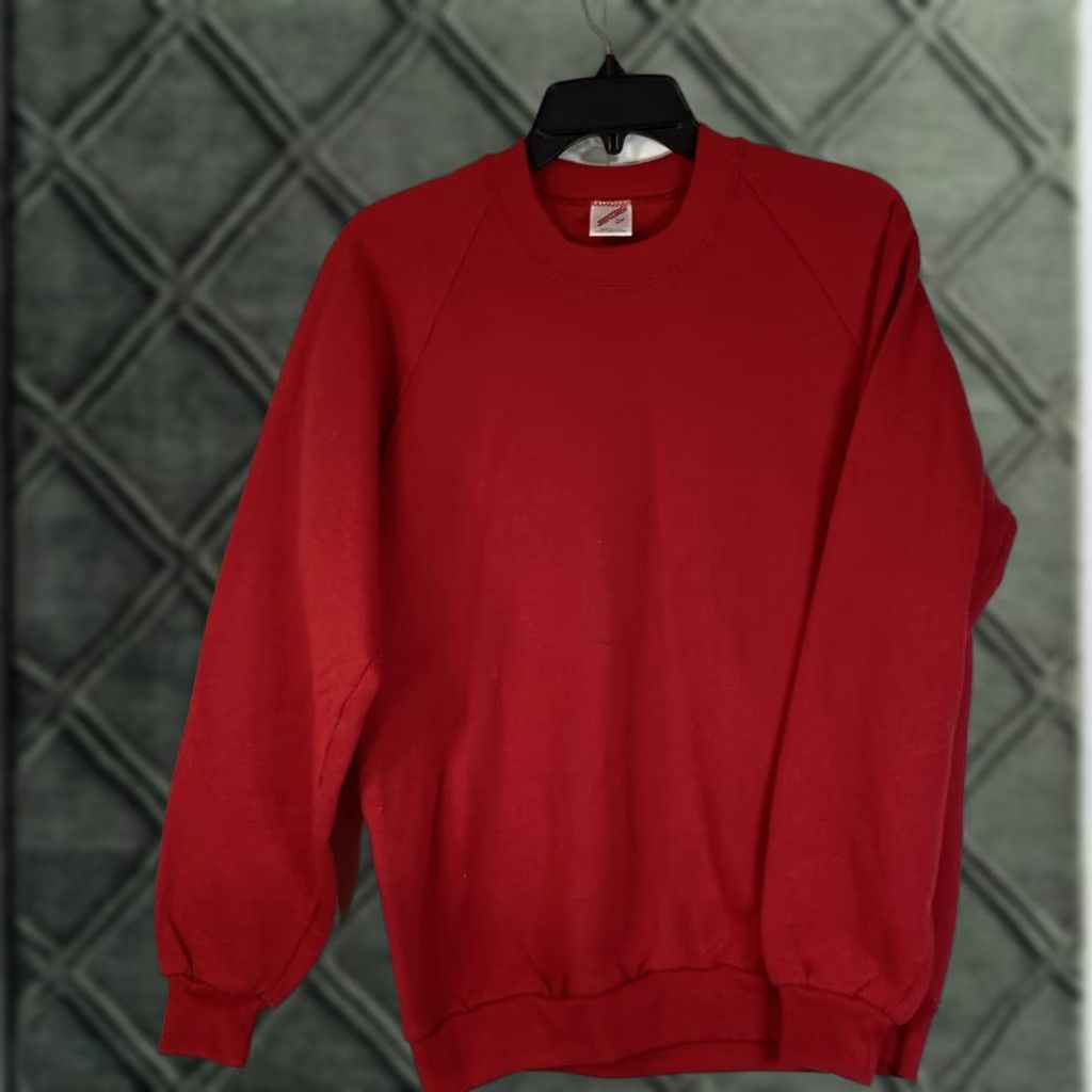 Jerzees VINTAGE Jerzees Crewneck Sweater Mens M Red 1990s USA Made Blank Grunge Shirt Size US M / EU 48-50 / 2 - 1 Thumbnail